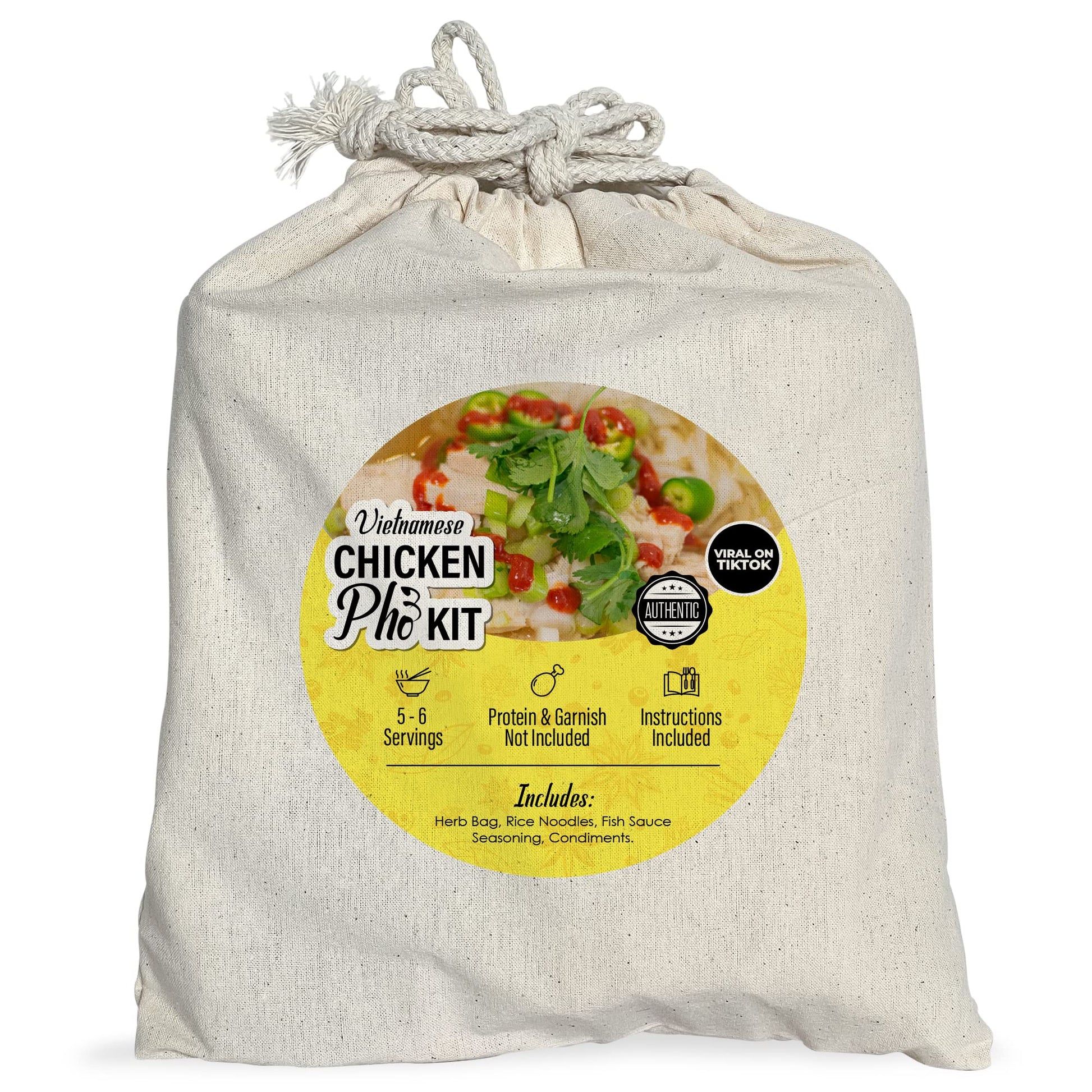Get Cultured Box Diy Chicken Pho Kit (Ph? G), Make Authentic Vietnamese Pho Broth, Includes Herb Bag, Rice Noodles & Condiments