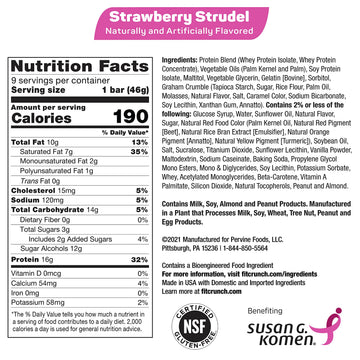 Fitcrunch Snack Size Protein Bars, Designed By Robert Irvine, 6-Layer Baked Bar, 3G Of Sugar, Gluten Free & Soft Cake Core (9 Ba