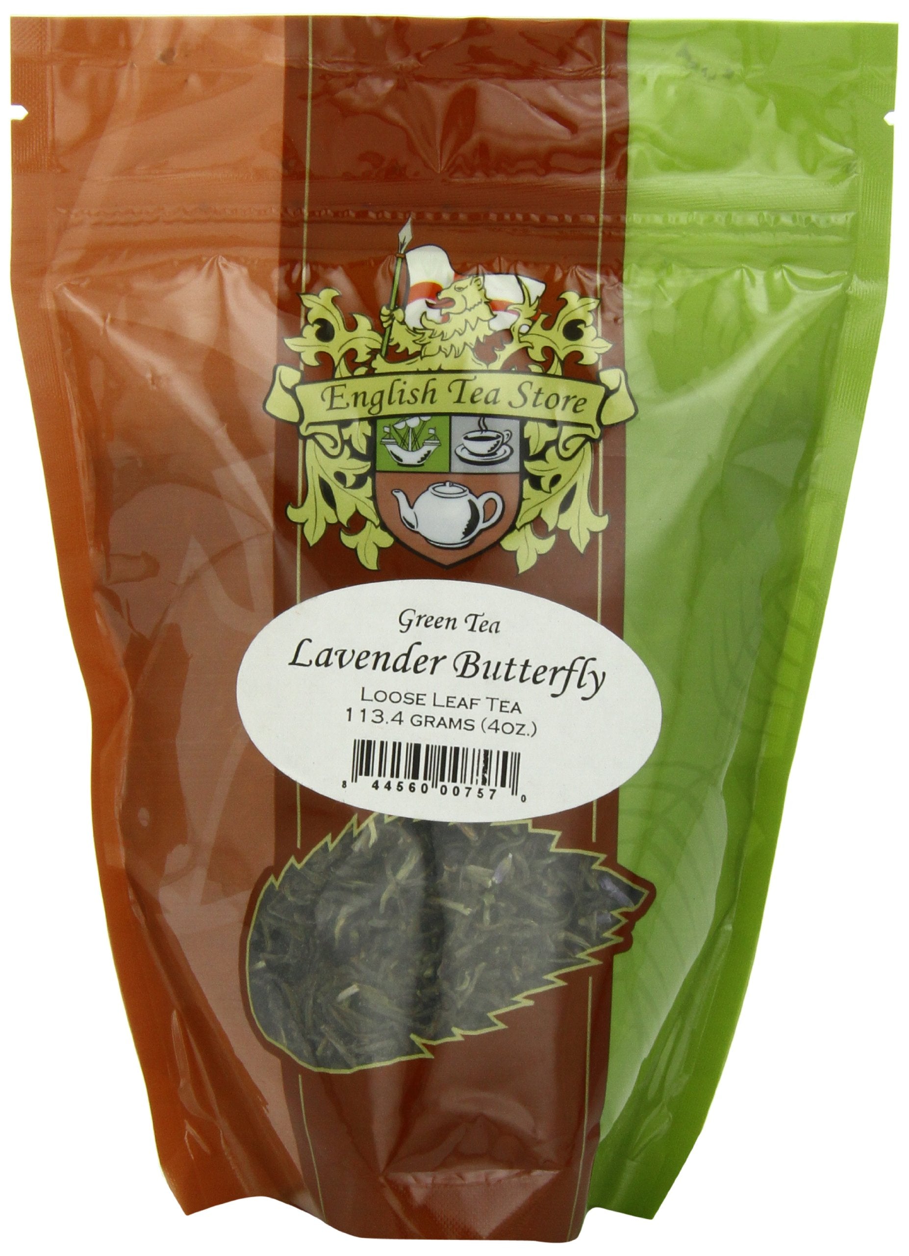 English Tea Store Loose Leaf, Lavender Butterfly Tea Pouches, 4 Ounce