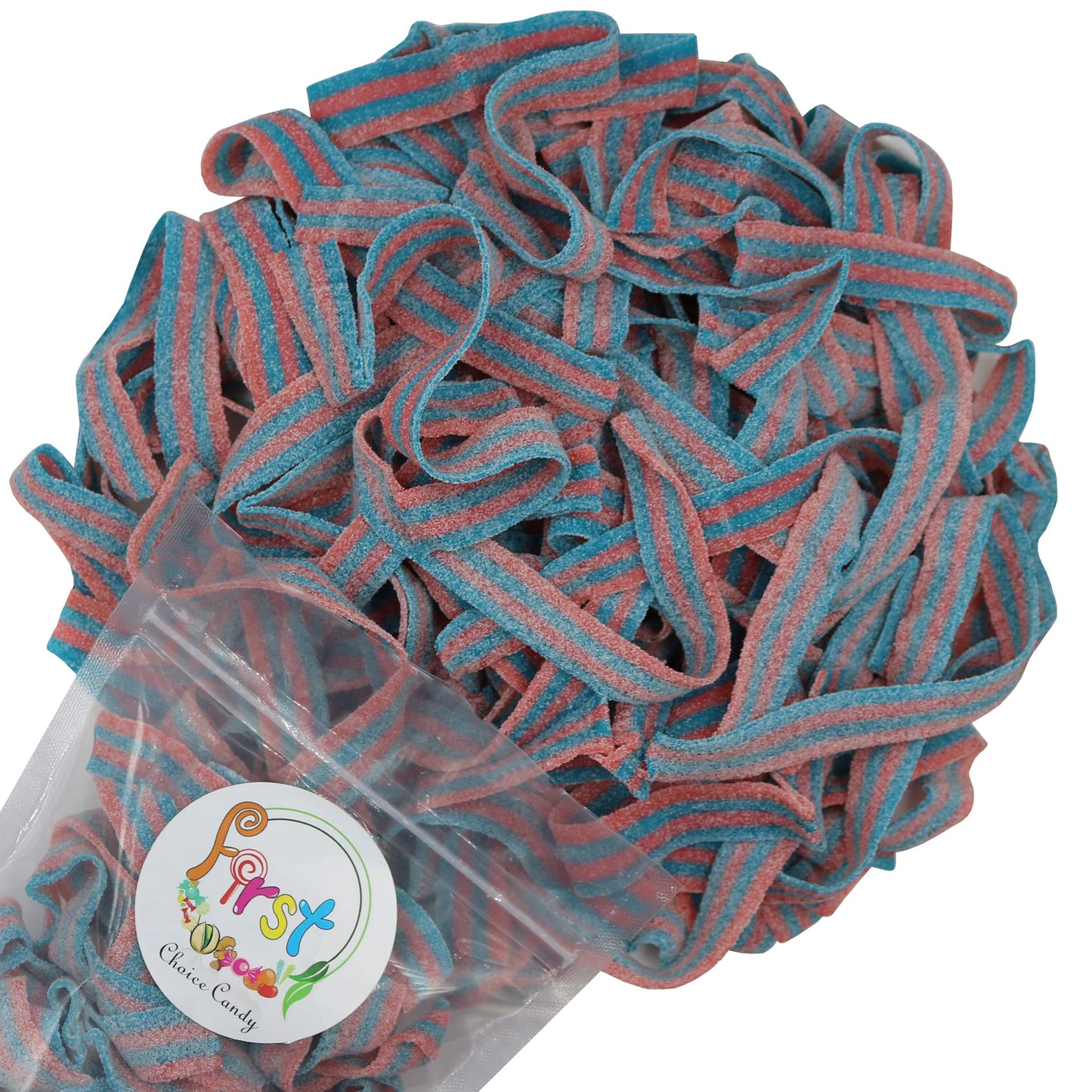 Variety Color Sour Gummy Belts (Cotton Candy, 1 LB)