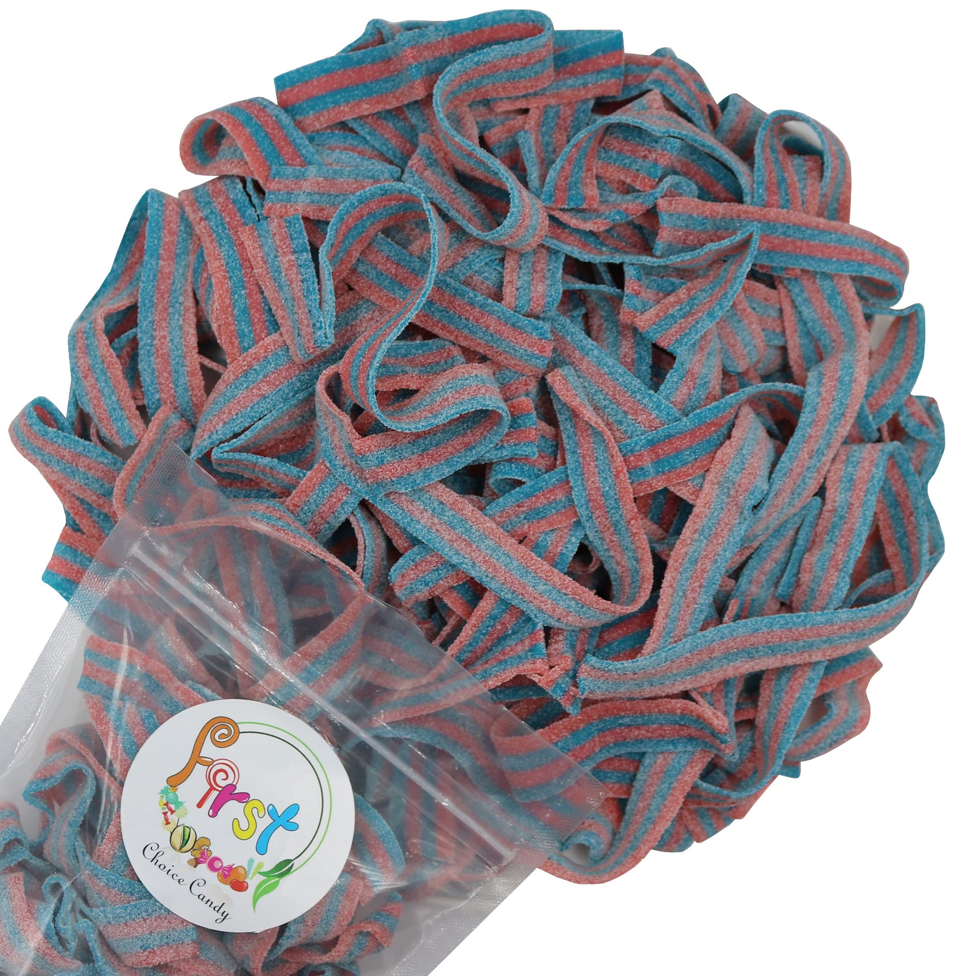 Variety Color Sour Gummy Belts (Cotton Candy, 1 LB)