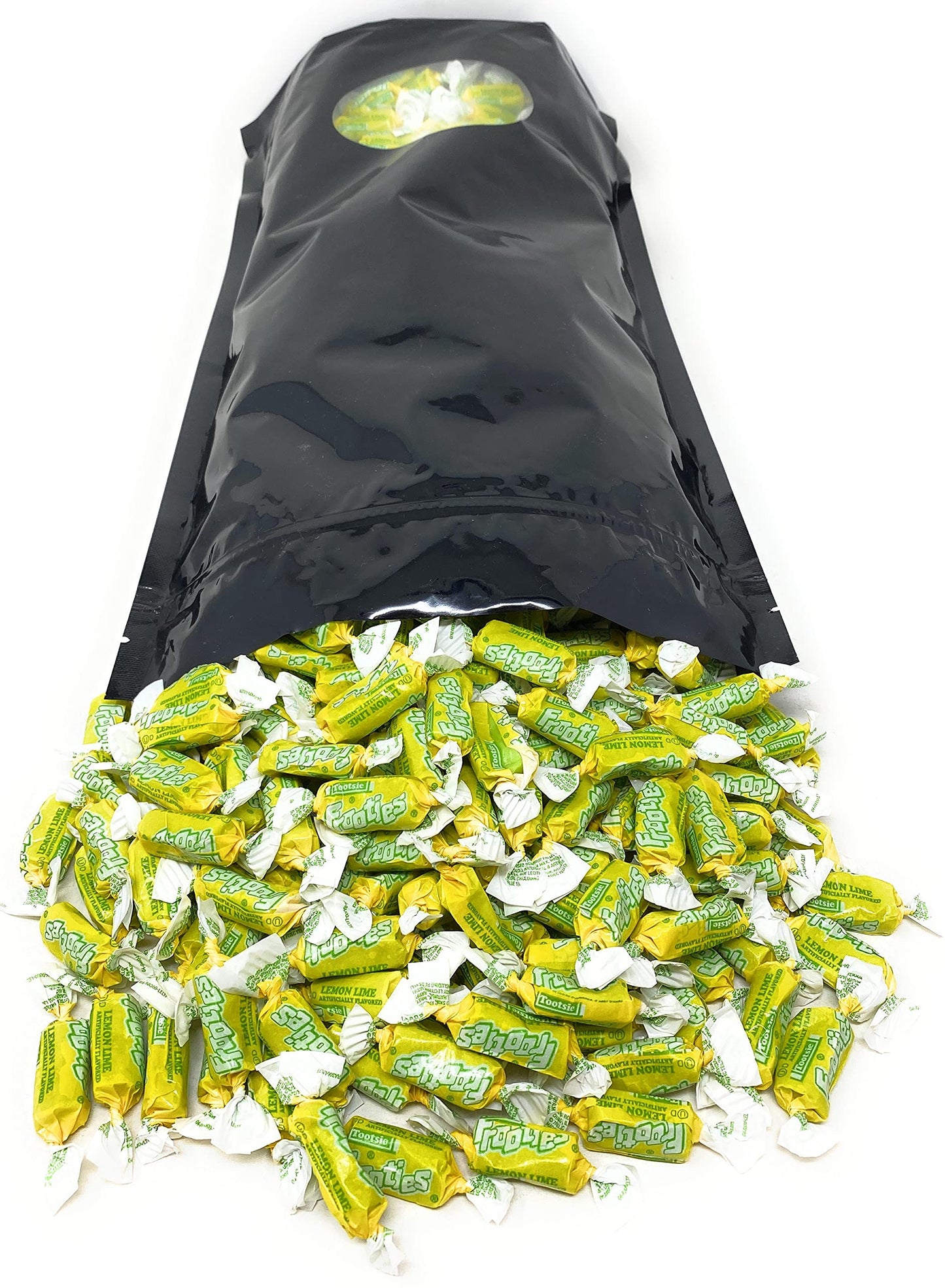 Bulk Lemon Lime Flavor Tootsie Roll Frooties Chewy Yellow American Taffies Candy Individually Wrapped In Resealable Assortit Bag