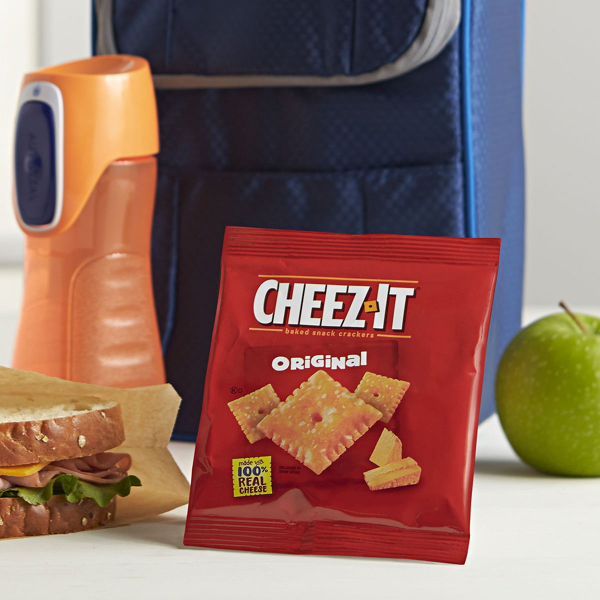 Cheez-It Baked Snack Cheese Crackers, Original, Single Serve, 1.5 Oz Bags (45 Count)