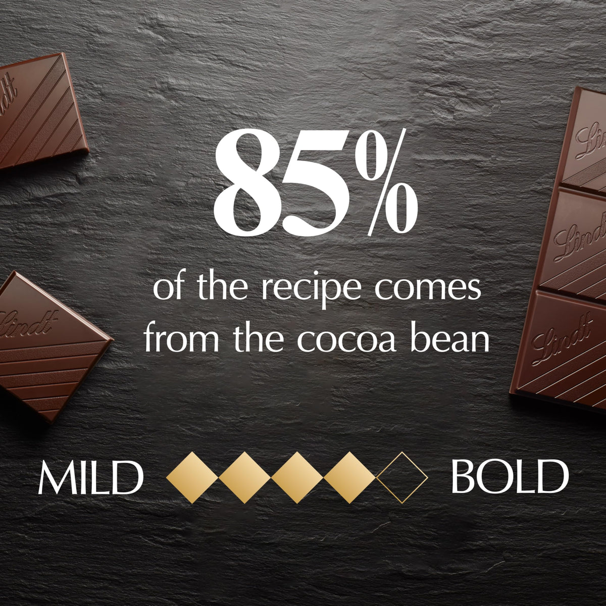 Lindt EXCELLENCE Dark Chocolate Bar, 85% Cocoa, 3.5 oz, 12 Pack
