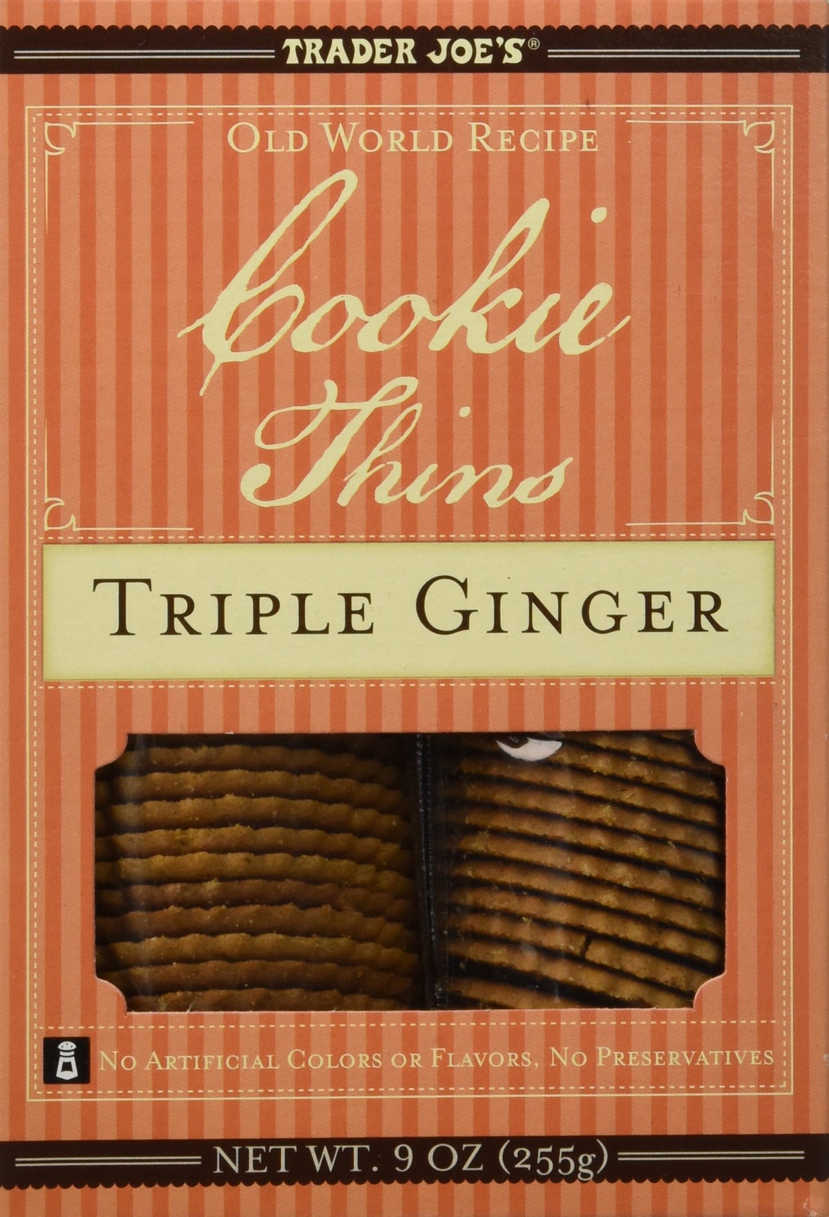 Trader Joe'S Cookie Thins Triple Ginger 9 Oz