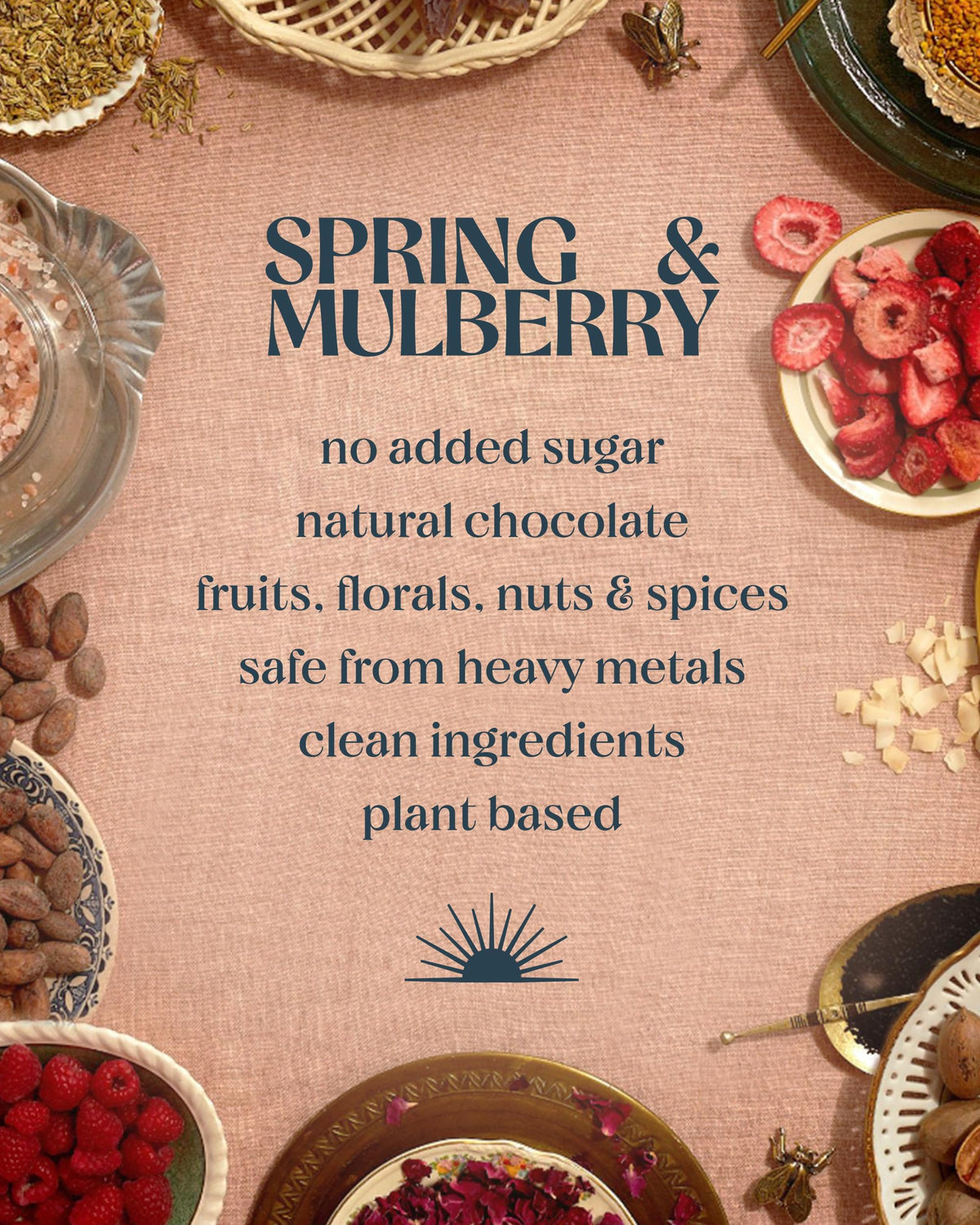 Spring & Mulberry Date-Sweetened Chocolate - 5-Bar Pack, Flavors With Fruits, Nuts, Spices & Essential Oils For The Perfect Trea