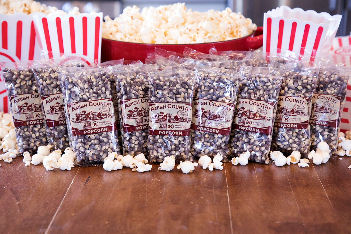 Amish Country Popcorn | 24-4 Oz Bags - Blue Kernels | Old Fashioned, Non-GMO and Gluten Free