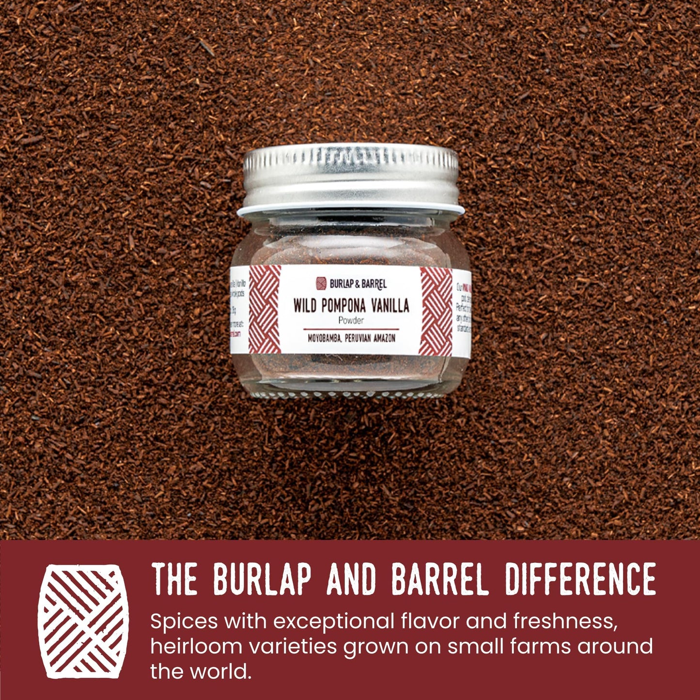 Burlap & Barrel Nyanza Vanilla Powder – Sweet Vanilla Flavor – 0.9oz Glass Jar