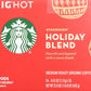 Starbucks Holiday Blend Medium Roast Ground Coffee K-Cups, 0.4 Oz, 16 Count