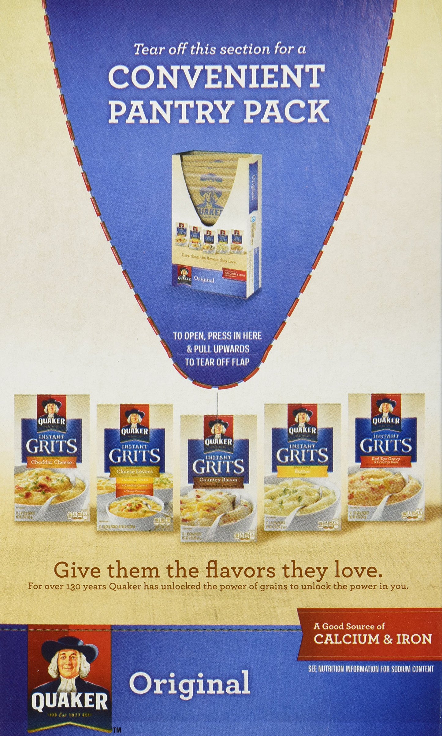 Quaker, Instant Grits, Original, 10 Count, 9.8oz Box (Pack of 3)