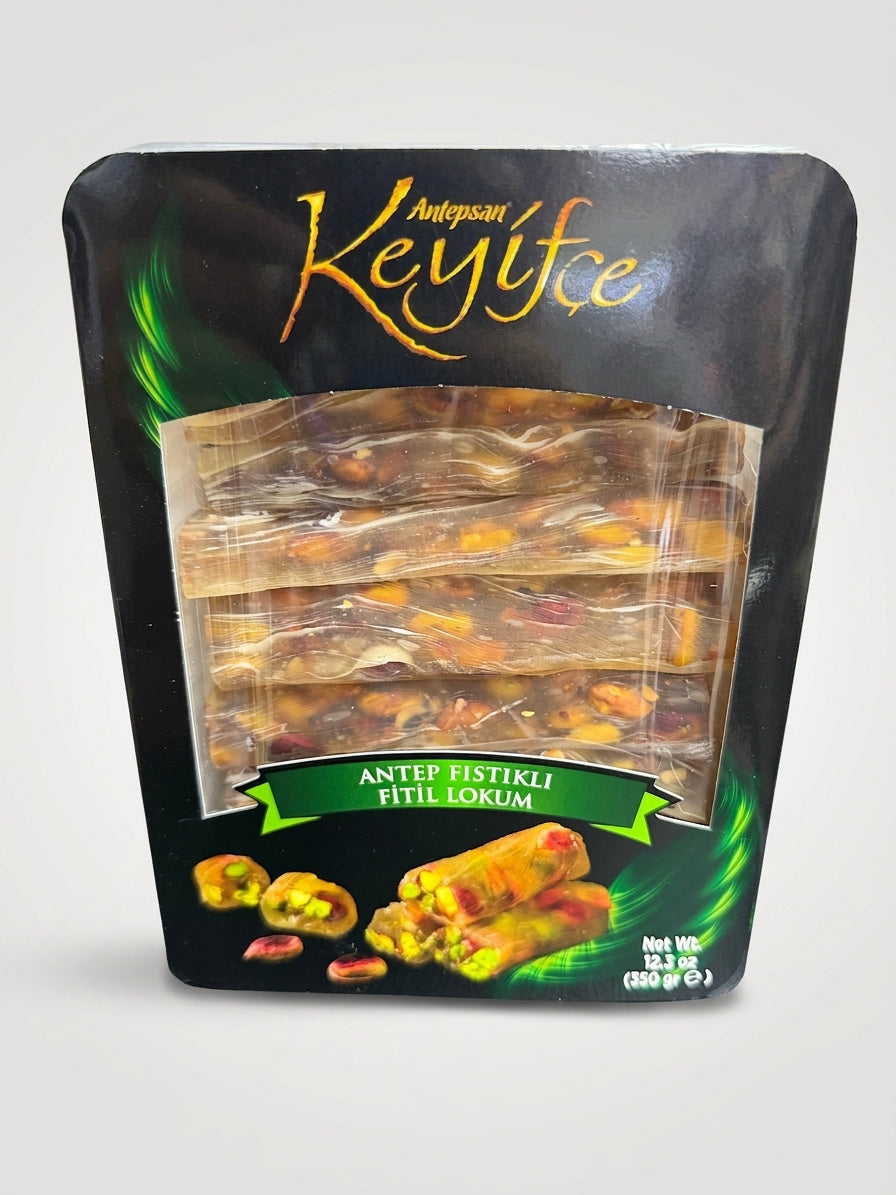 Antepsan Keyifce Turkish Delight with Pistachio 12.3 oz - Authentic Lokum