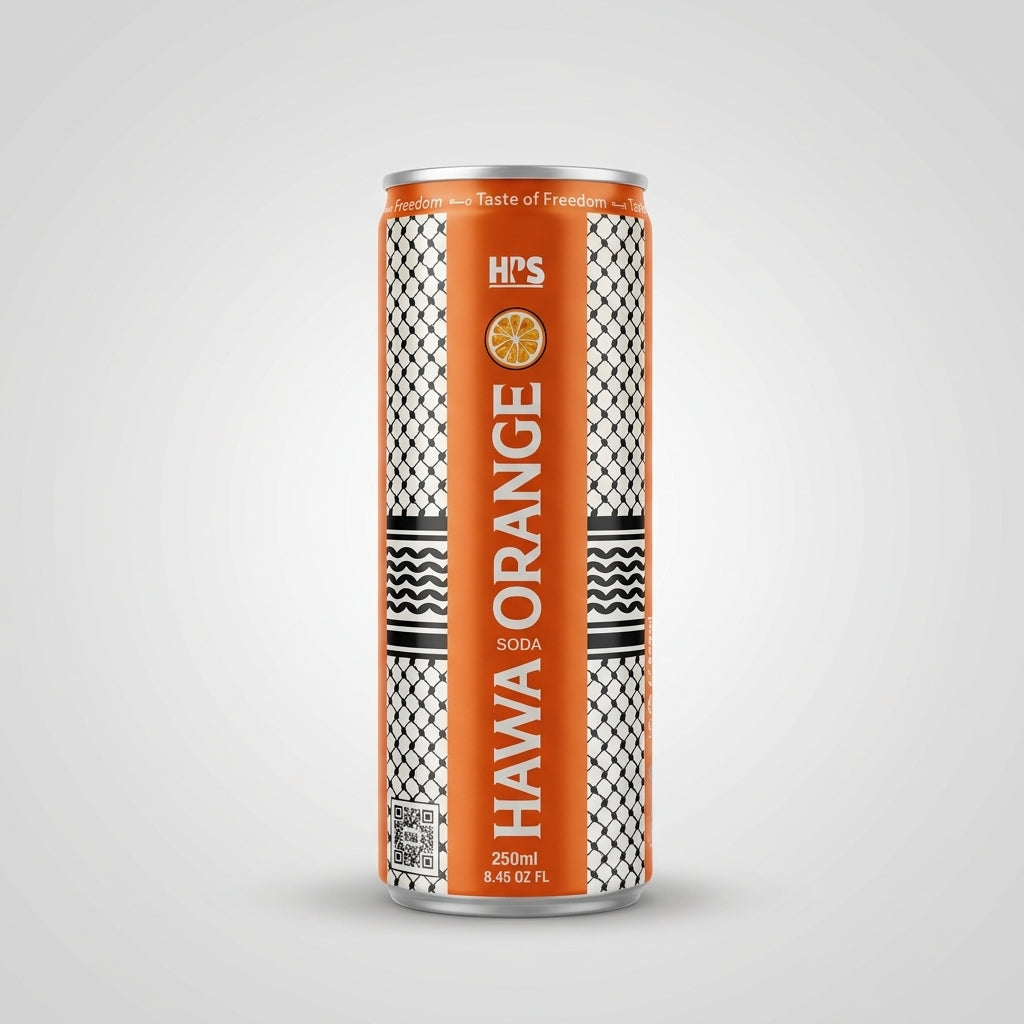 Hawa Orange Soda 250ml - Premium Palestinian Carbonated Drink