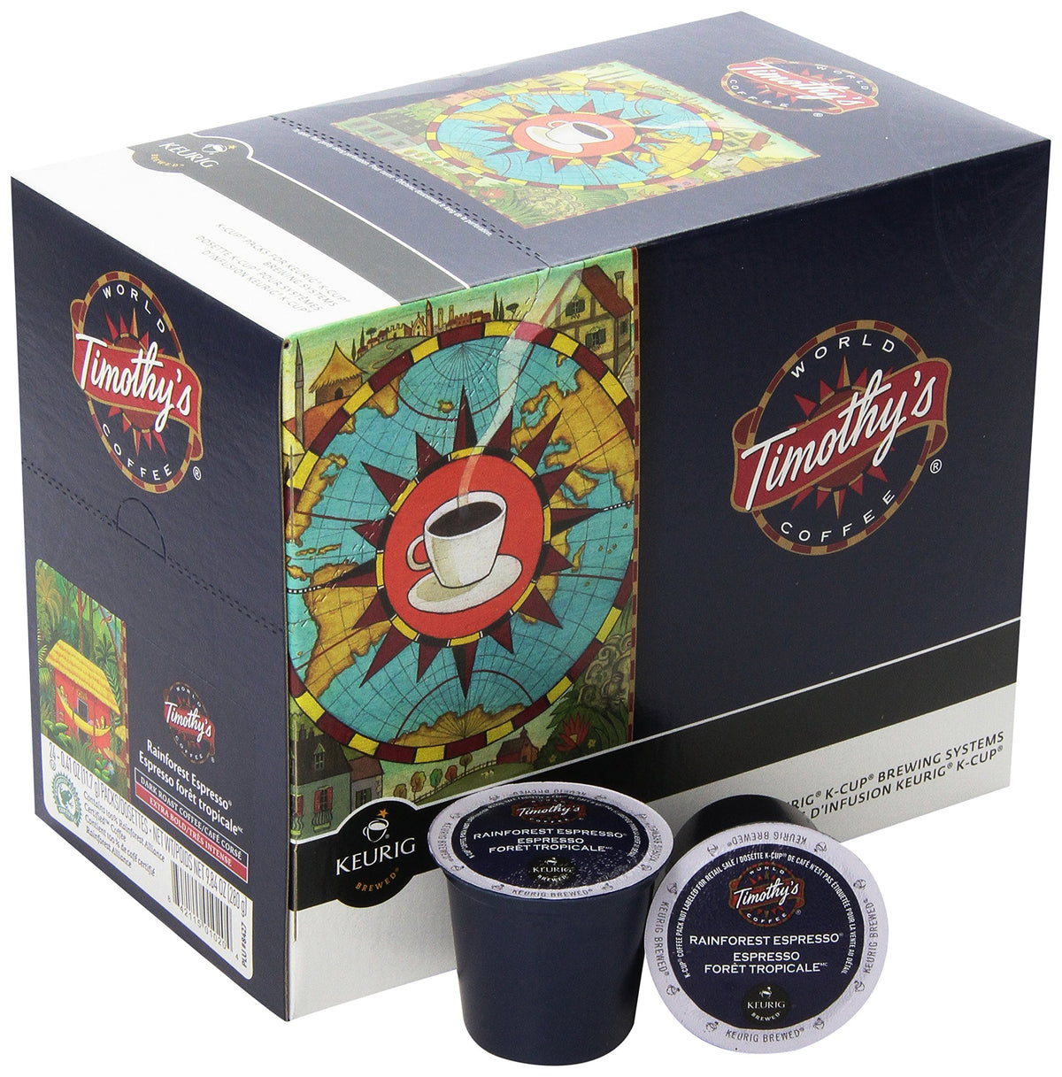 Timothy'S World Coffee Rainforest Espresso K-Cup, 24 Count (Pack Of 2)