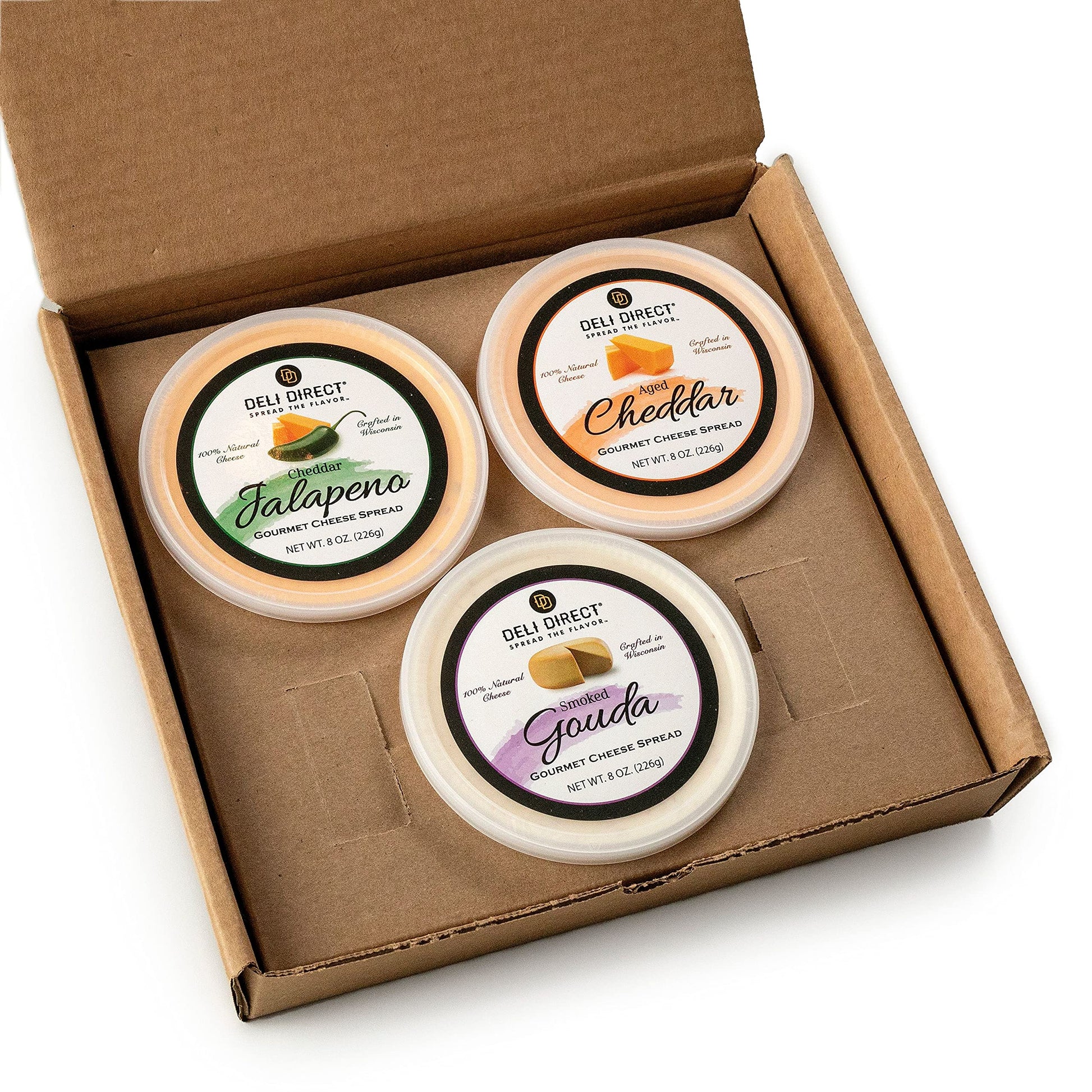 Deli Direct Cheese Spread - Shelf Stable Snack Dip for Pretzels & Veggies, 8 Ounce (Pack of 3)