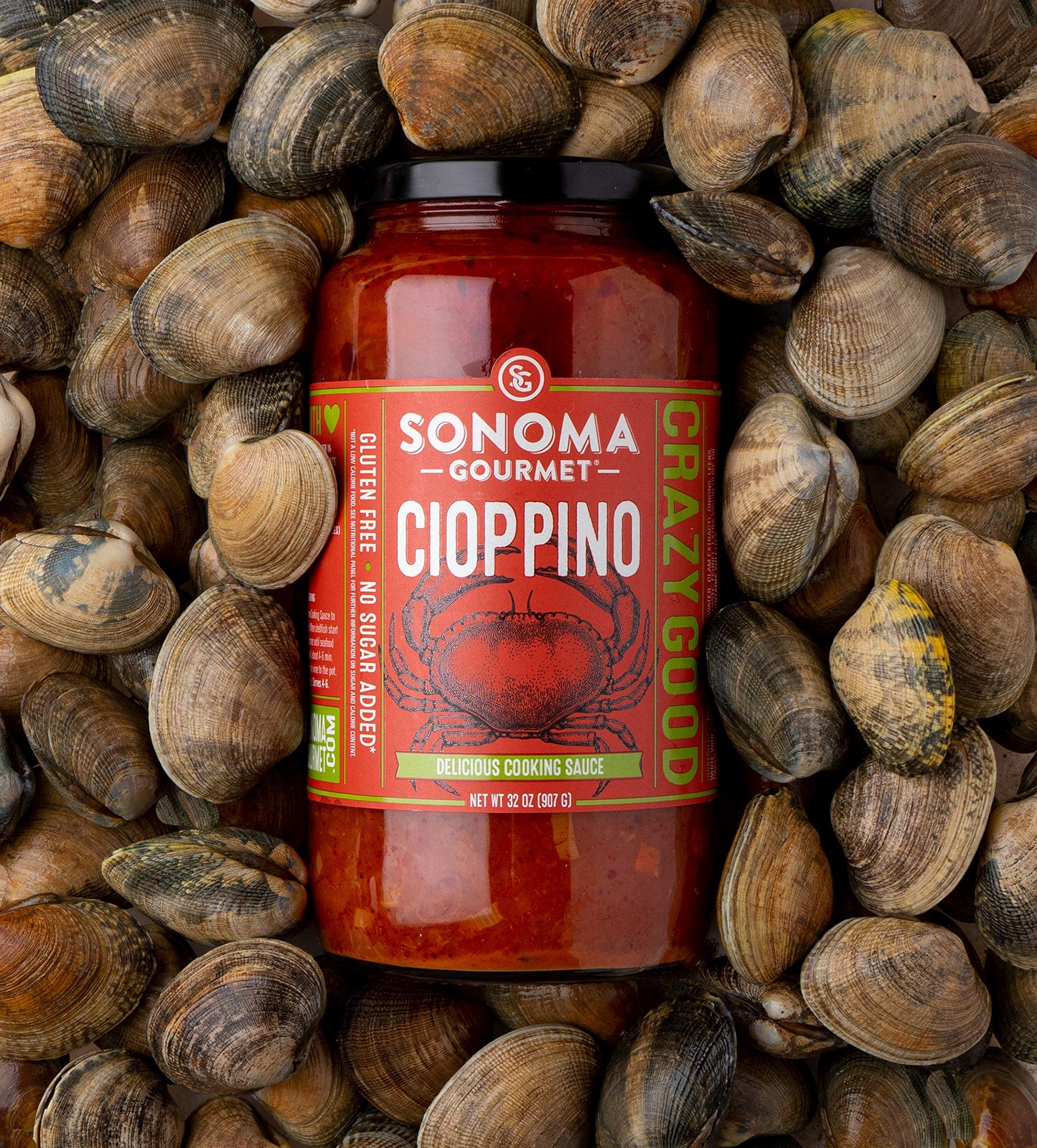 Sonoma Gourmet Cioppino Cooking Sauce, No Sugar Added, 32 Ounce Jars, Pack of 4, 2 Pound Total