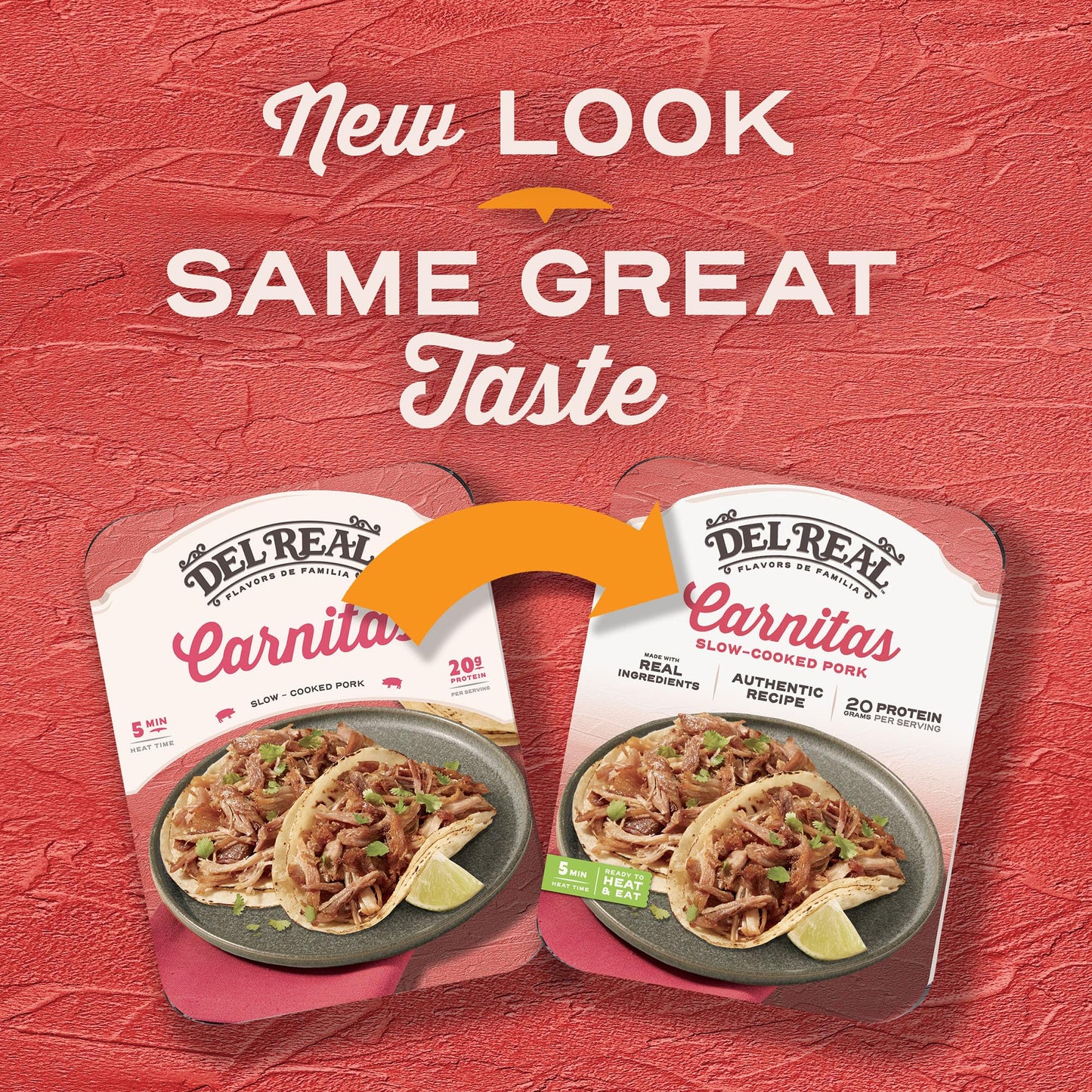 Del Real Foods Carnitas, Shredded Pork Entr  e | Fully Cooked, Heat & Serve, Microwaves in Minutes | For Tacos, Bowls & Family M