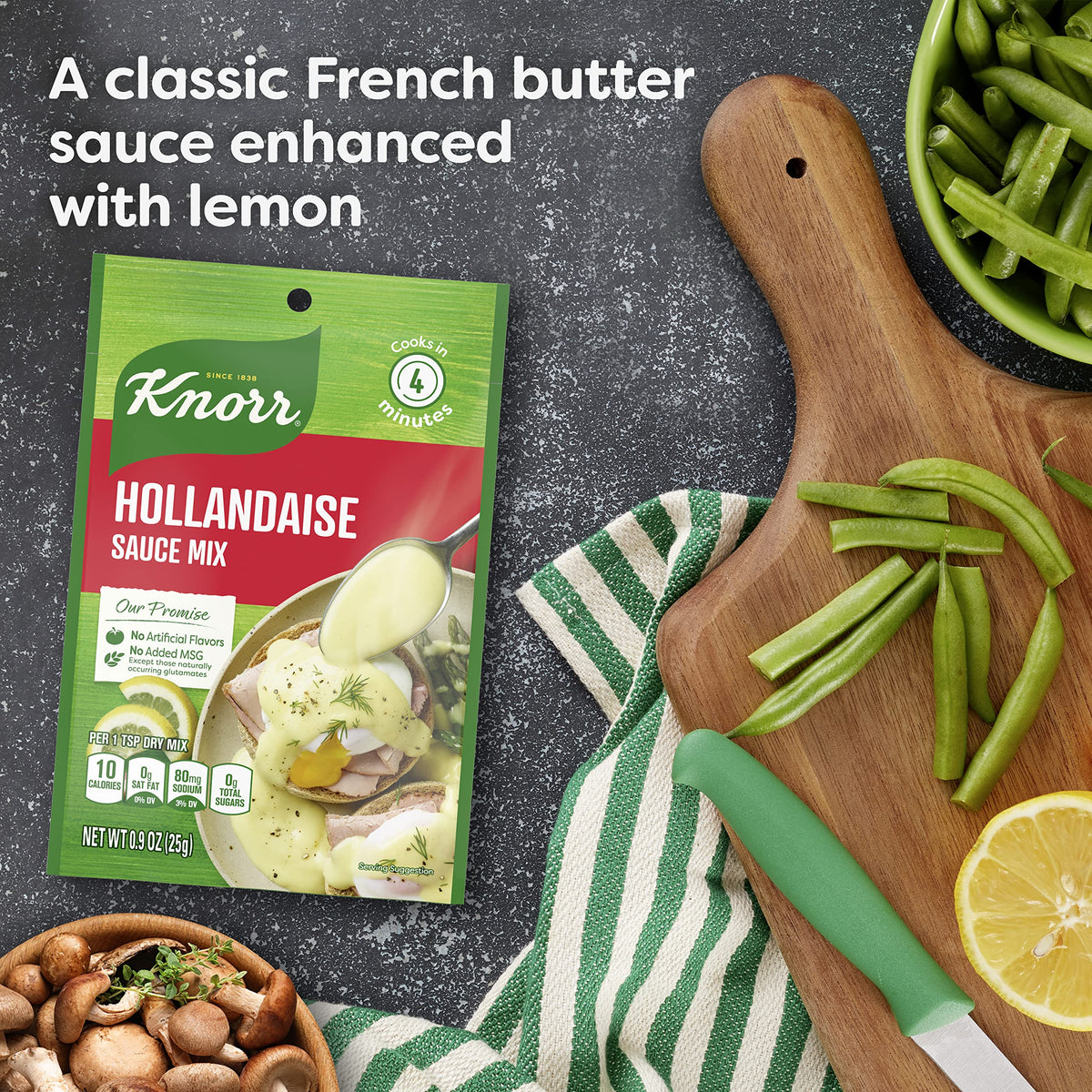 Knorr Sauce Mix Hollandaise Sauce, No Artificial Flavors, Pack of 24, 0.9 Ounce