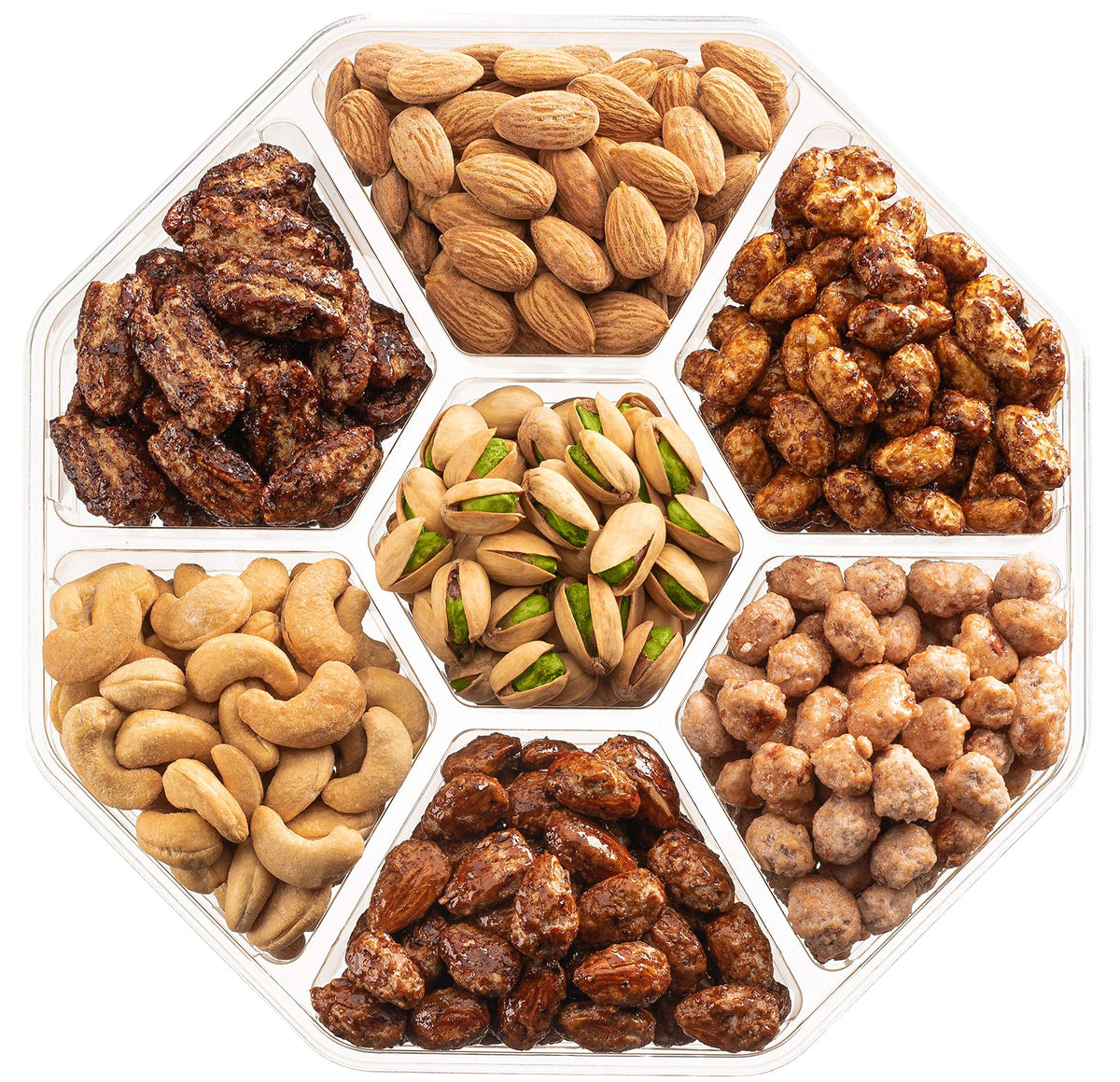 Nut Haven Thanksgiving Nuts Gift Basket - Extra Large Assortment of Sweet & Roasted Salted Nuts - Brown 2 Color