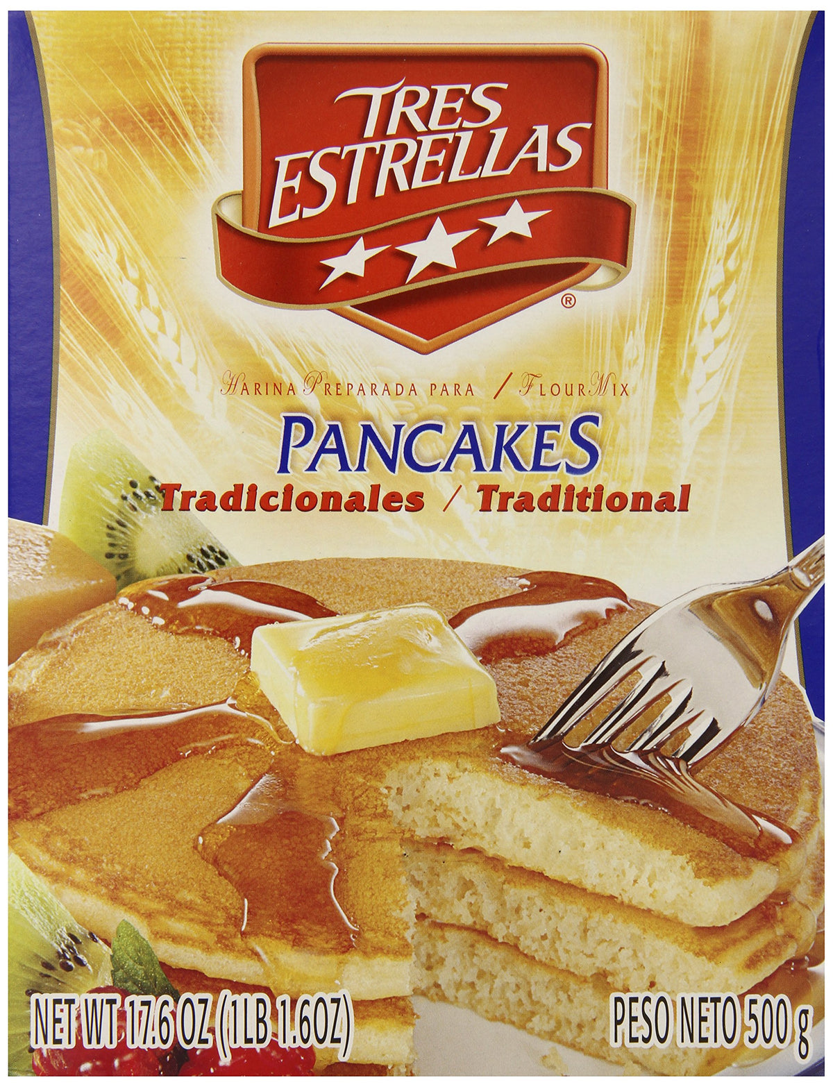 Tres Estrellas Traditional Hot Cakes Mix, 17.6 Ounce (Pack of 12)