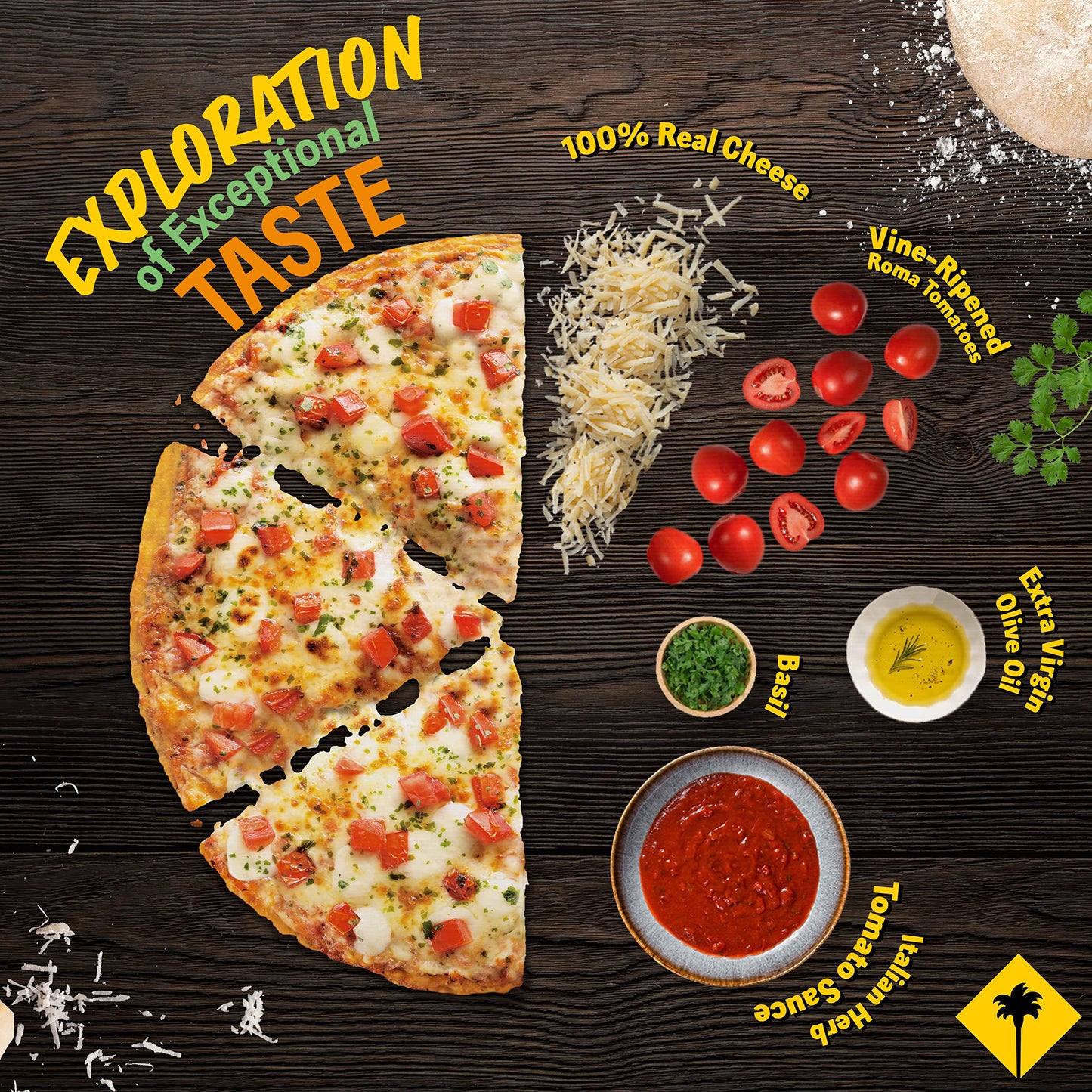 California Pizza Kitchen Margherita Pizza, Crispy Thin Crust Pizza 15.5 Oz 100% Real Pizza Cheese, No artificial Flavors, Mozzar
