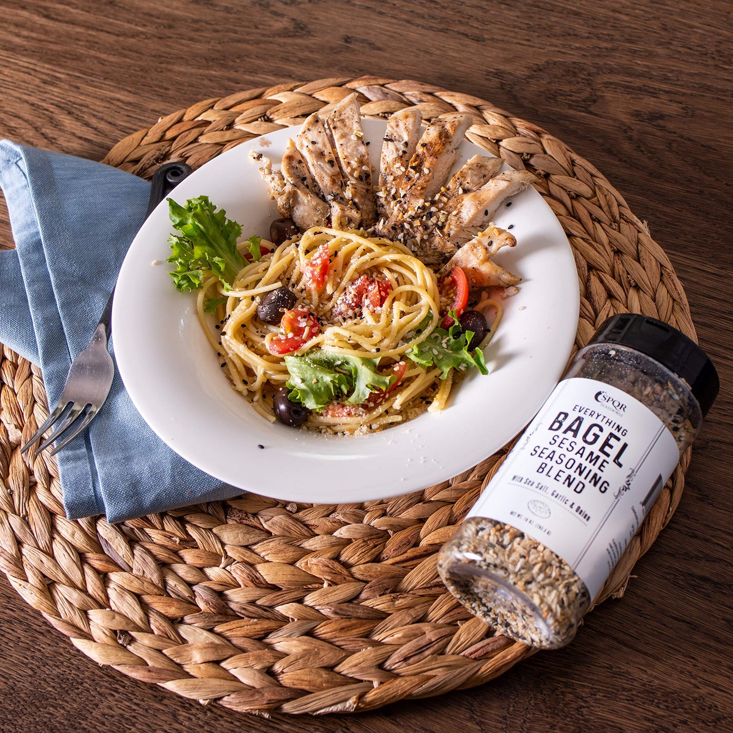 Everything Bagel Seasoning Blend Original XL 10 Ounce Jar. Delicious Blend of Sea Salt and Spices Dried Minced Garlic & Onion Fl