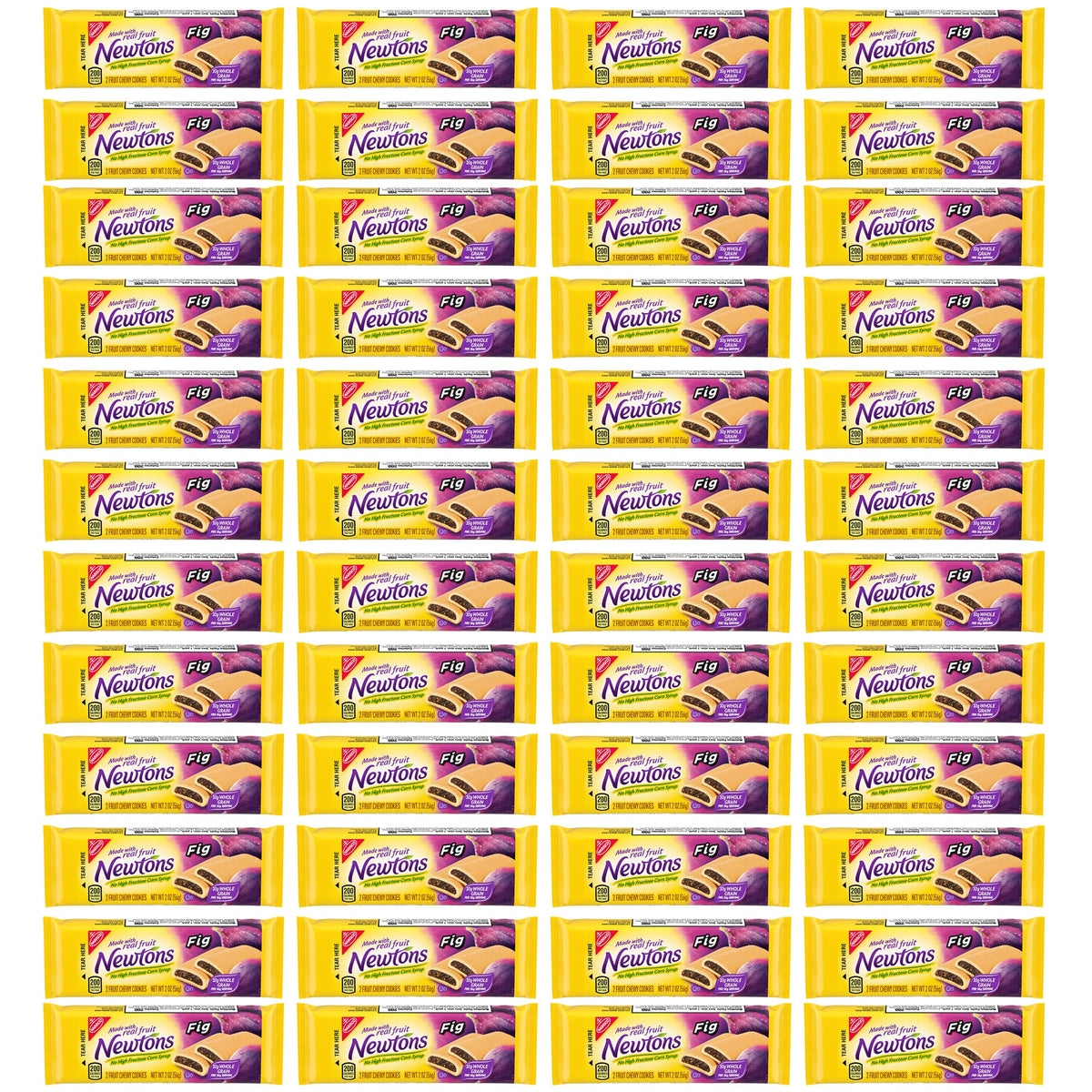 Newtons Soft & Chewy Fig Cookies (Pack of 48), 2 Fig Cookies Each Pack, Chewy Fruit Cookie