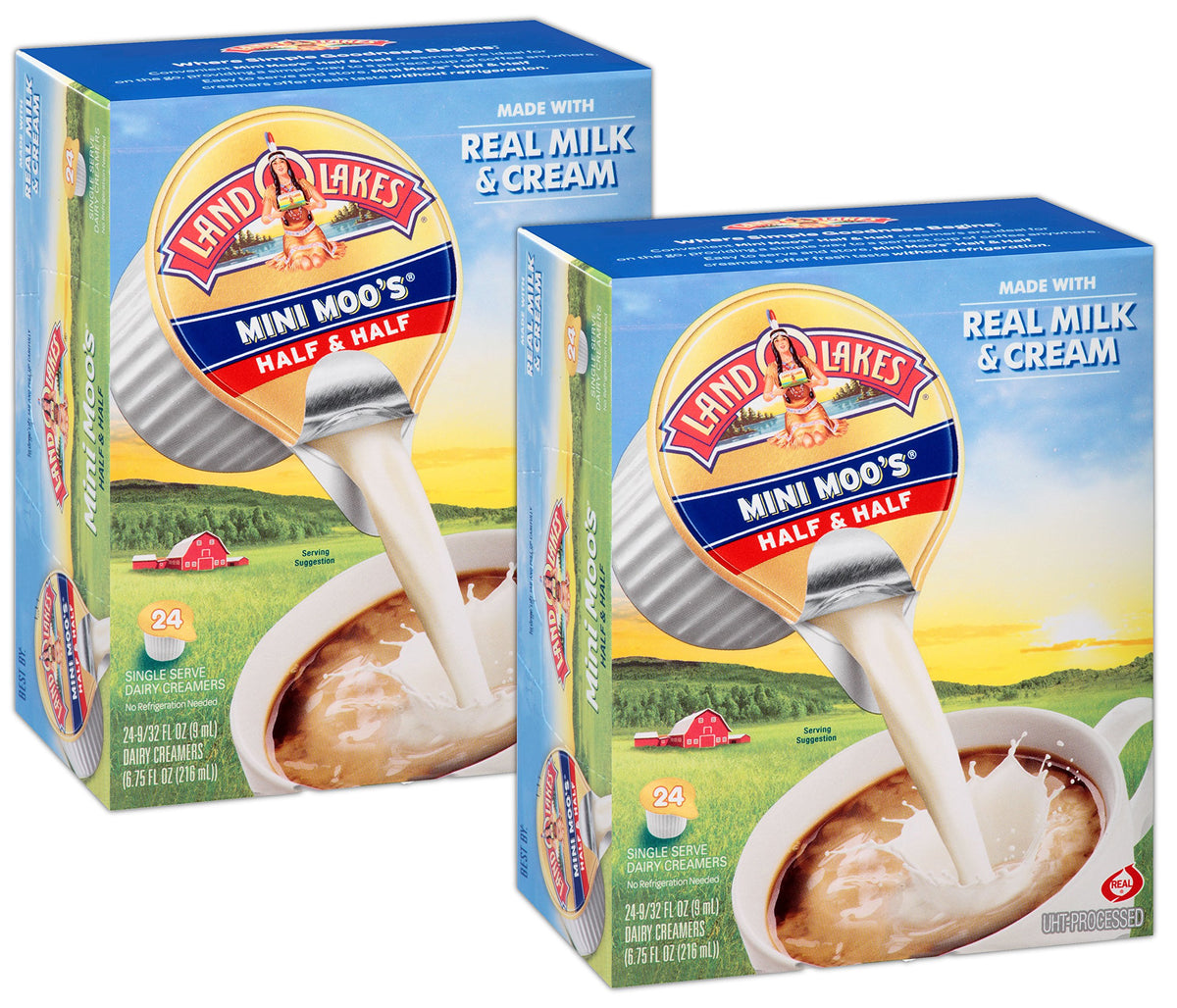 Land O' Lakes Mini-Moo's Half & Half Pack of 2 24-count boxes Total 48
