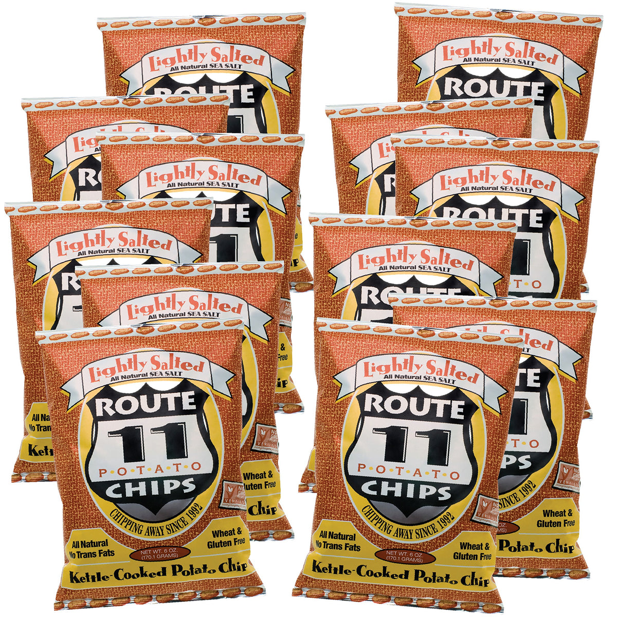 Route 11 Potato Chips : Lightly Salted (12 bags (6 oz each))