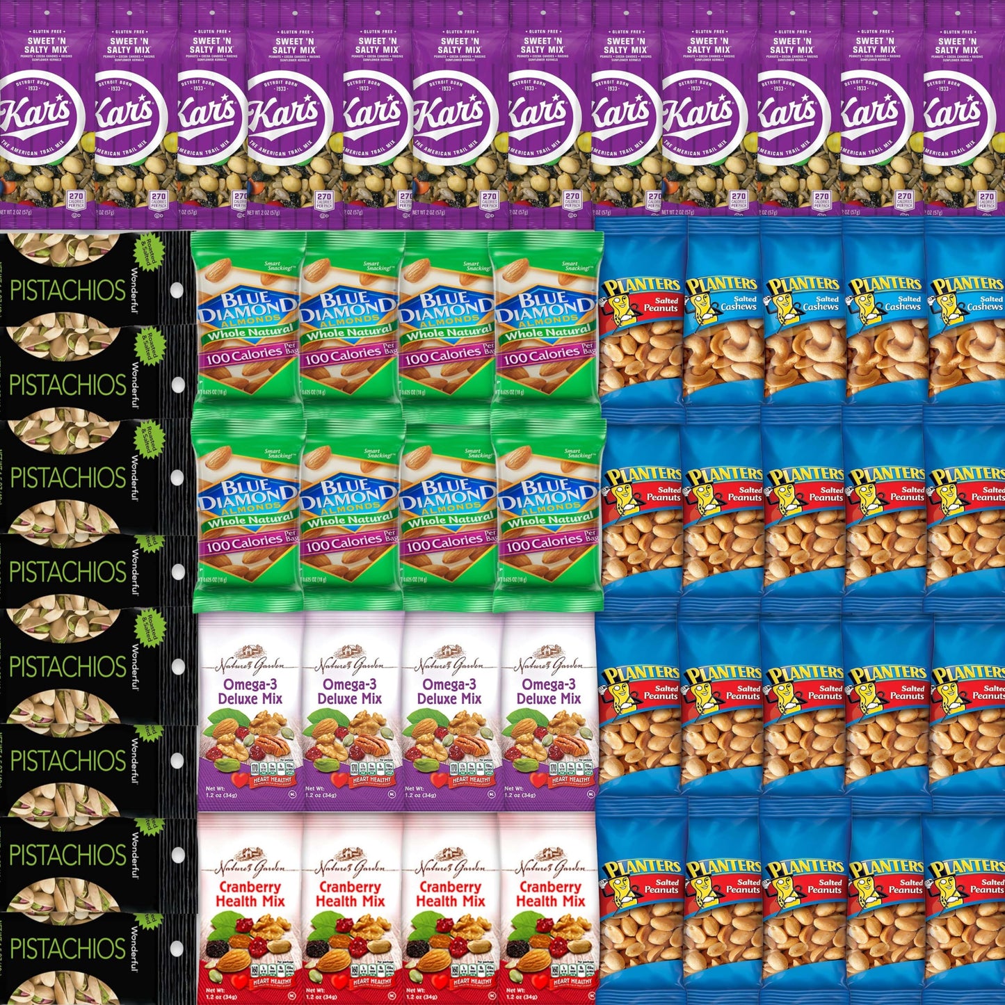 Nuts Snack Packs With Mixed Nuts And Trail Mix Healthy Snacks Variety Pack For Adults (56 Count)
