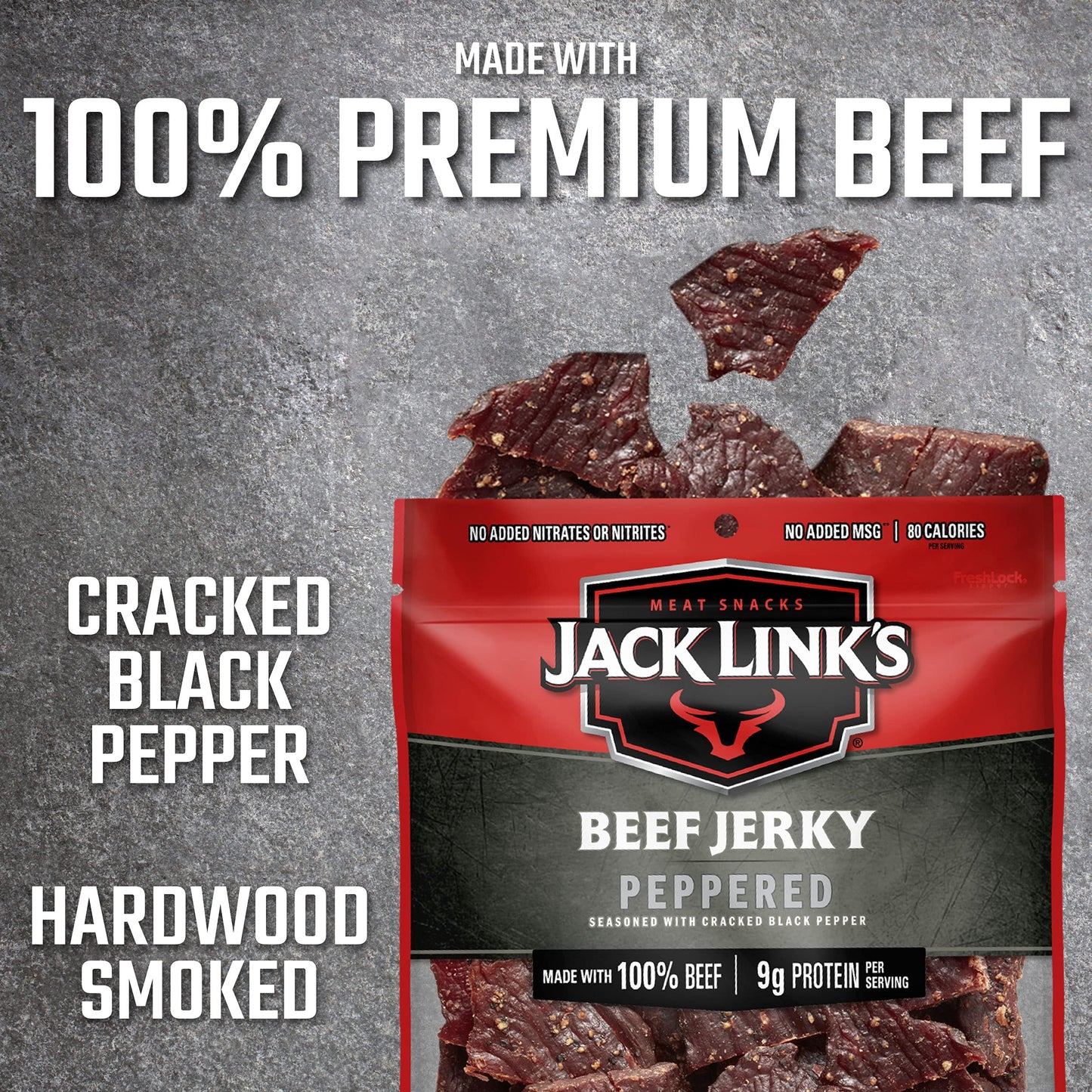 Beef Jerky Peppered 2.85 (Pack Of 8)