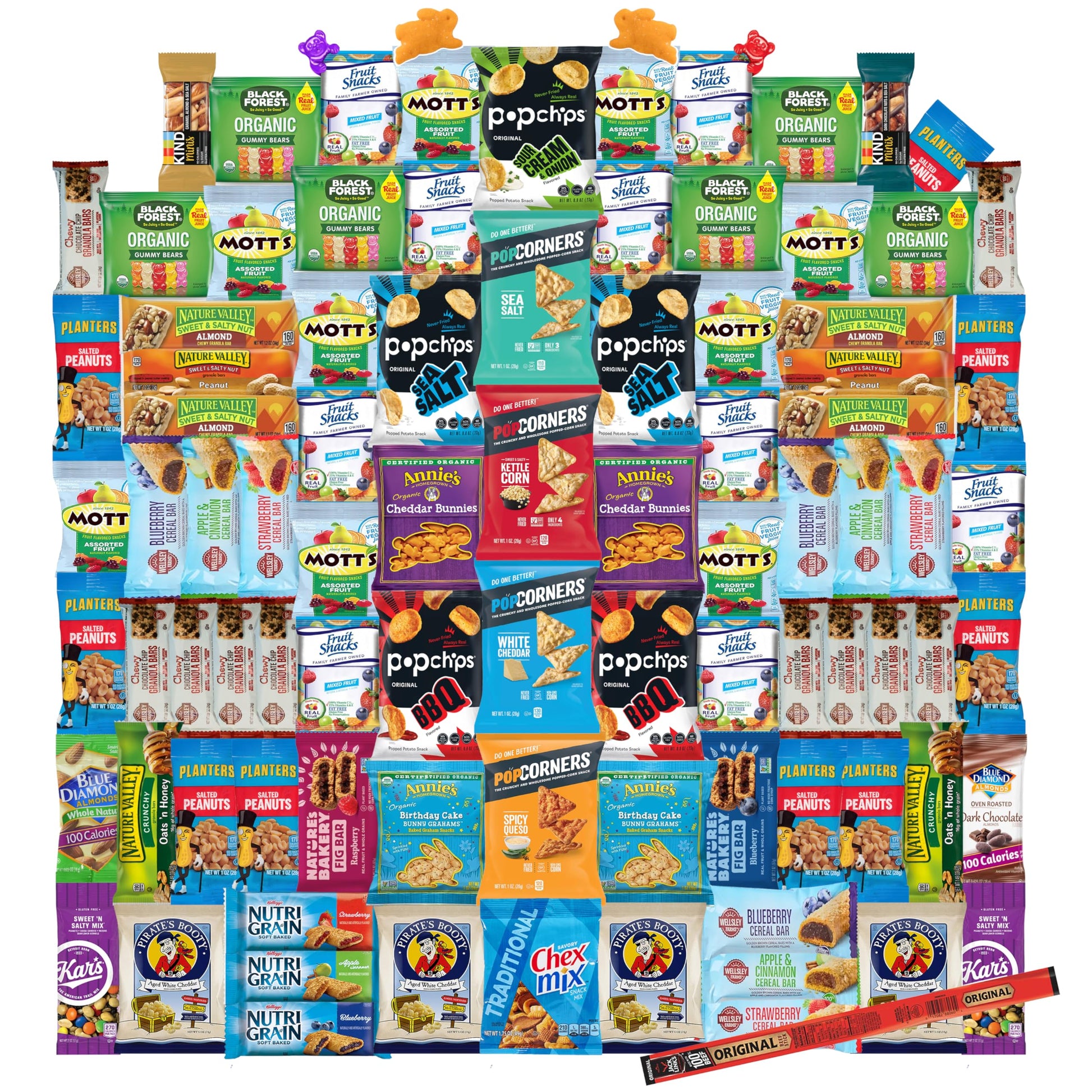 Foxy Fane 90-Count Holiday Gift Box - 90 Healthy Snacks & Treats - Perfect Variety Pack for Easter - Great for Family, Friends &