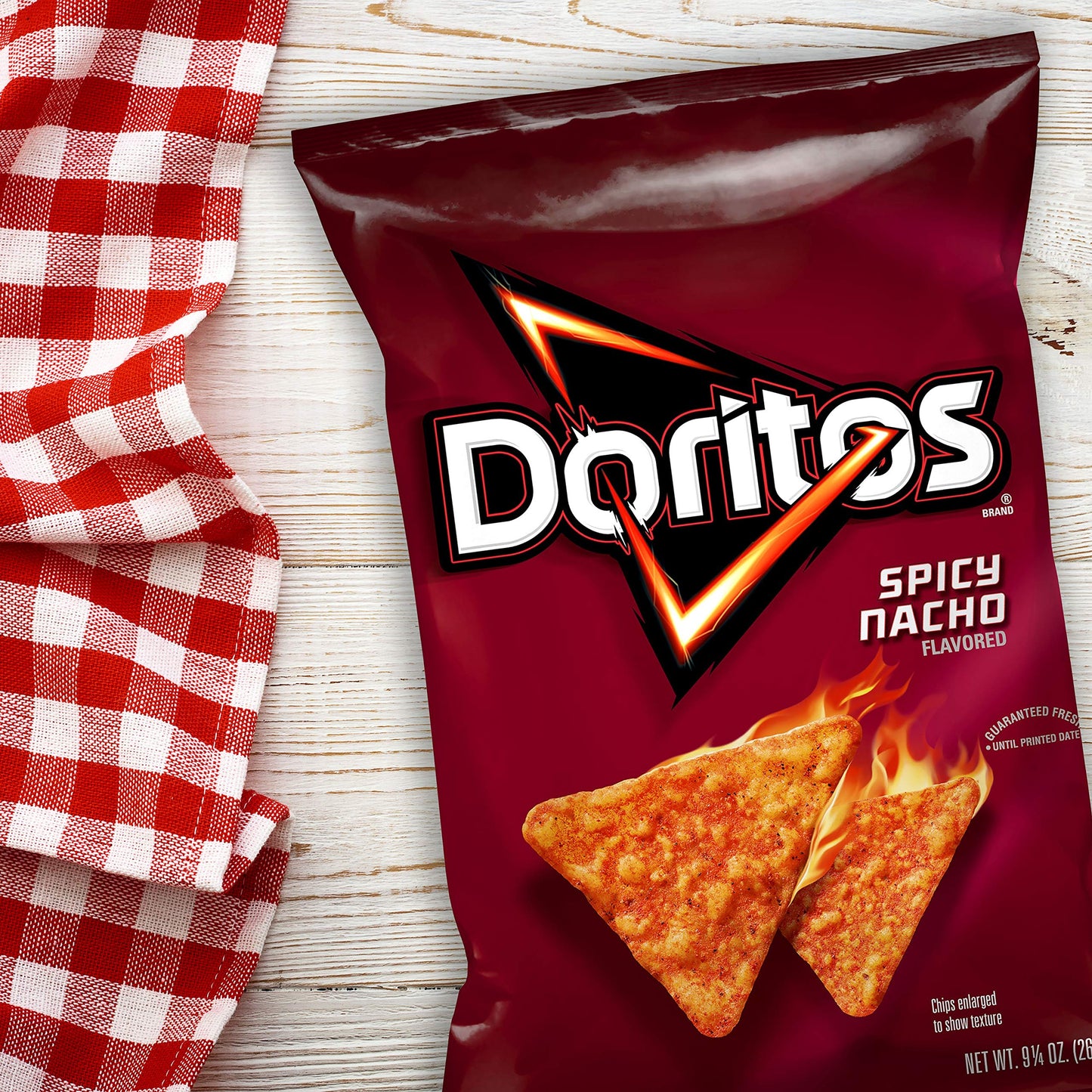 Doritos Tortilla Chips Spicy Nacho, 14.5 Oz