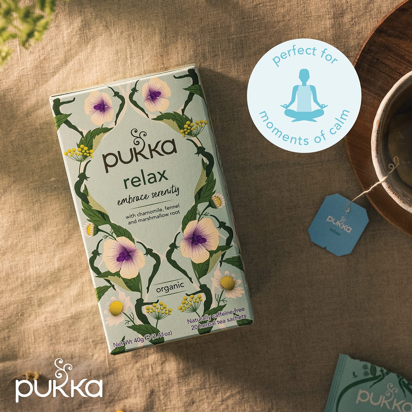 Pukka Organic Teas, Relax, 20 Count