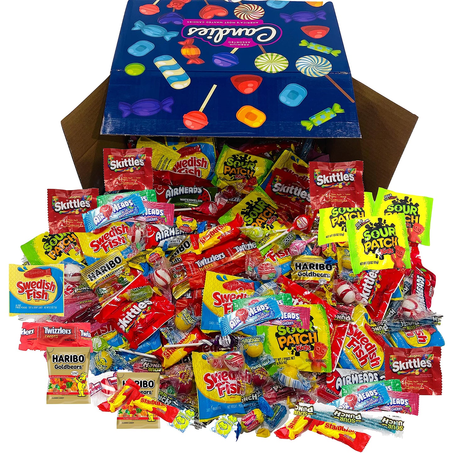HUGE Assorted Candy PARTY MIX BOX 6.50 LBS/104 OZ Over 255 Individually Wrapped Candies of All Time America s Most Favorite Ass