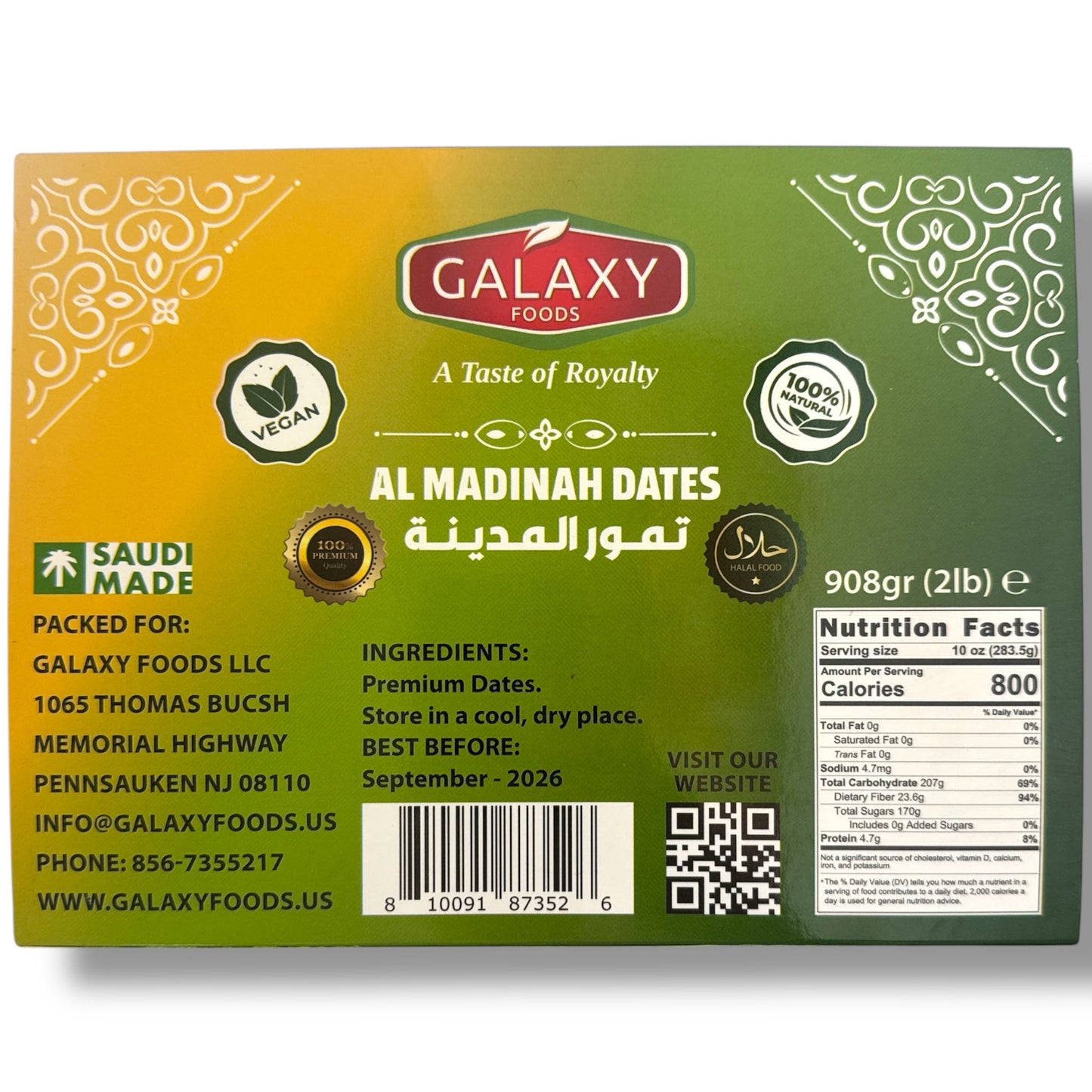 Premium Organic Almadina Medjool Dates