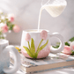 Hand-Painted 3D Tulip Ceramic Coffee Mug (400ml) – Colorful Floral Tea Cup