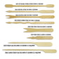Flat Birchwood Food Stakes In Cardboard Reusable Box