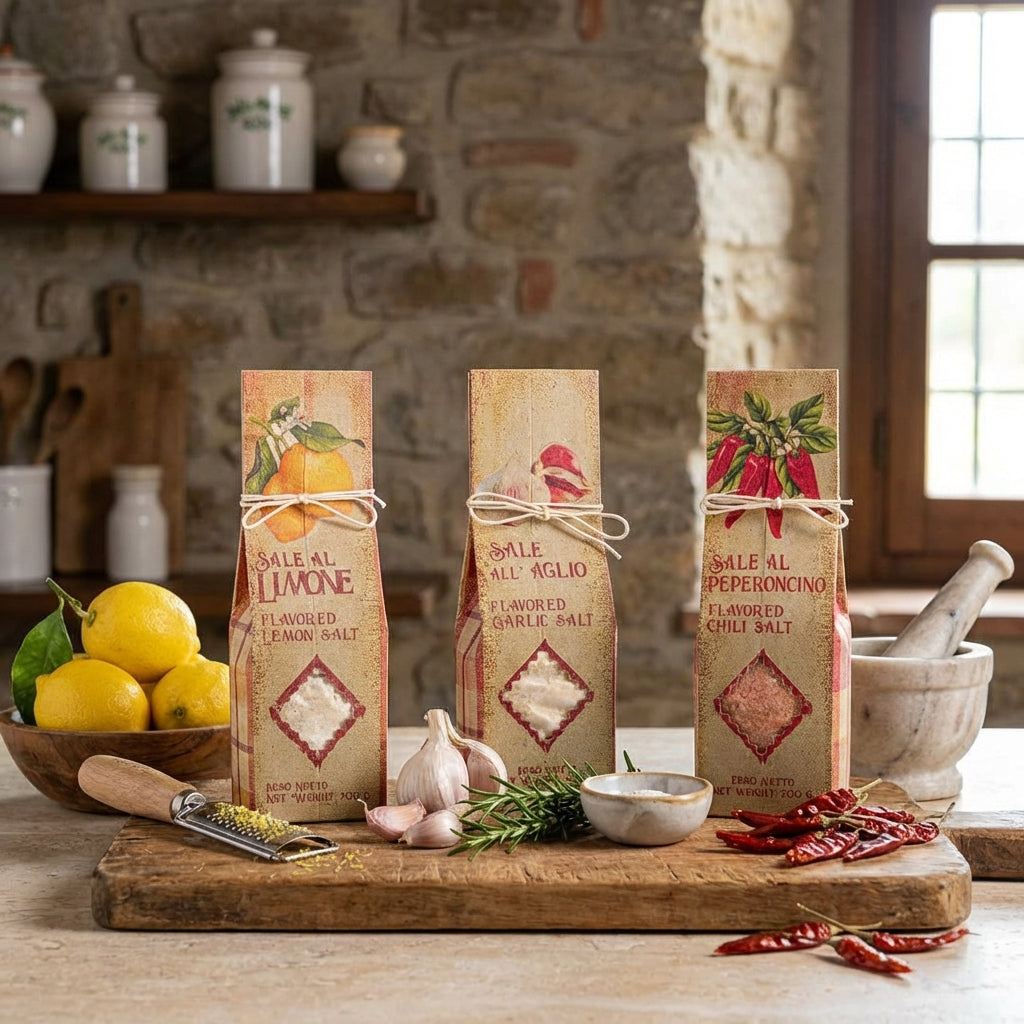 Artigiani dei Sapori, Sicilian Sea Salt with Basil, 7oz (198g)