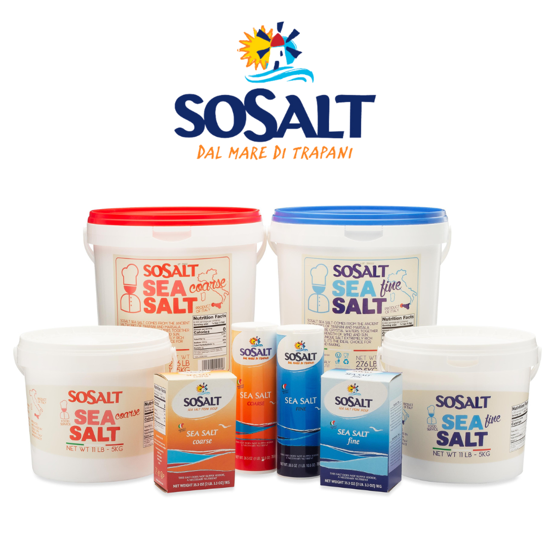 SoSalt Fine Sea Salt from Sicily | Foodservice Bucket 5 kg (11 lb) | All Natural Mediterranean Sea Salt