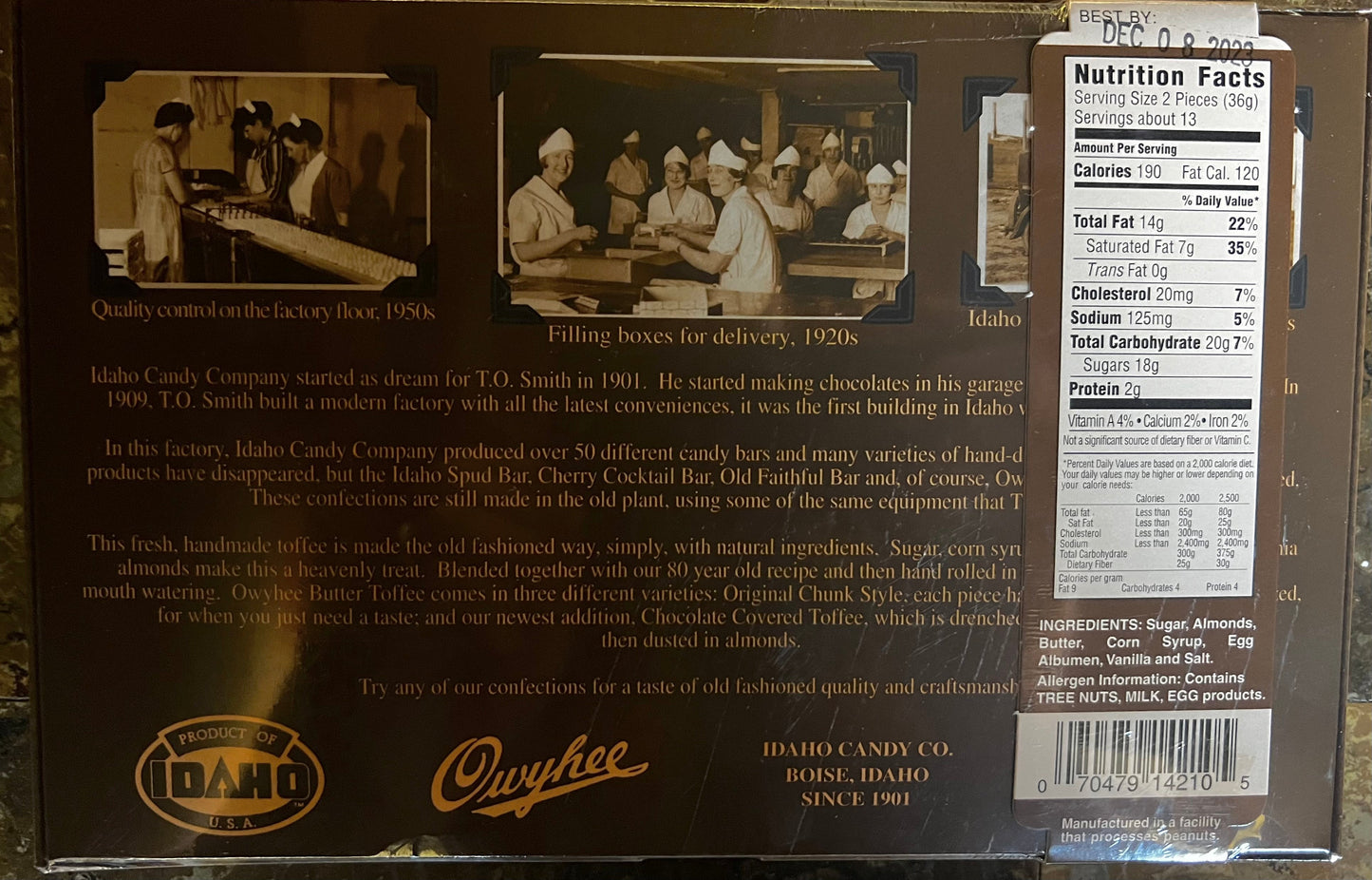 Owyhee Butter Toffee - Chunk Size - 1lb