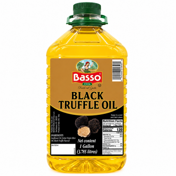 Basso 1904 Black Truffle Infused Extra Virgin Olive Oil – Foodservice – 1 Gallon (3.785 L)