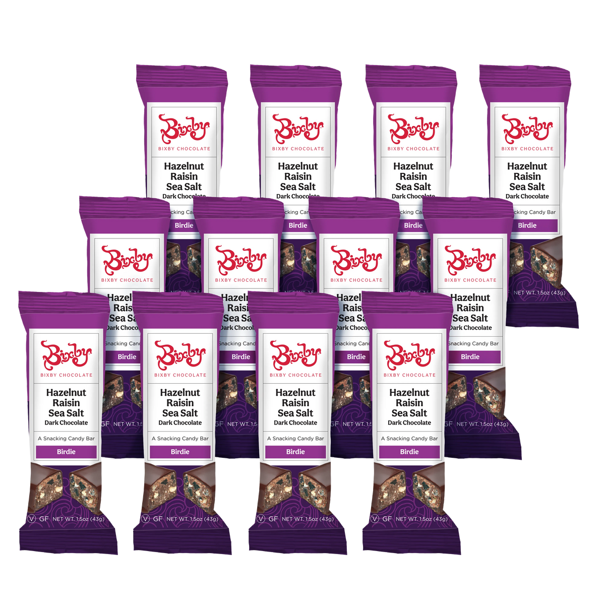 Birdie - Dark Chocolate + Hazelnuts + Raisins + Maine Sea Salt (Vegan)