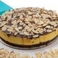 ANDY ANAND CHOCOLATIER Gourmet Fudge Brownie Cheesecake 9" 2.8 lbs. Real California Cream Cheese, Artisan, Halal, Reusable Tray