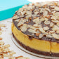 ANDY ANAND CHOCOLATIER Gourmet Fudge Brownie Cheesecake 9" 2.8 lbs. Real California Cream Cheese, Artisan, Halal, Reusable Tray