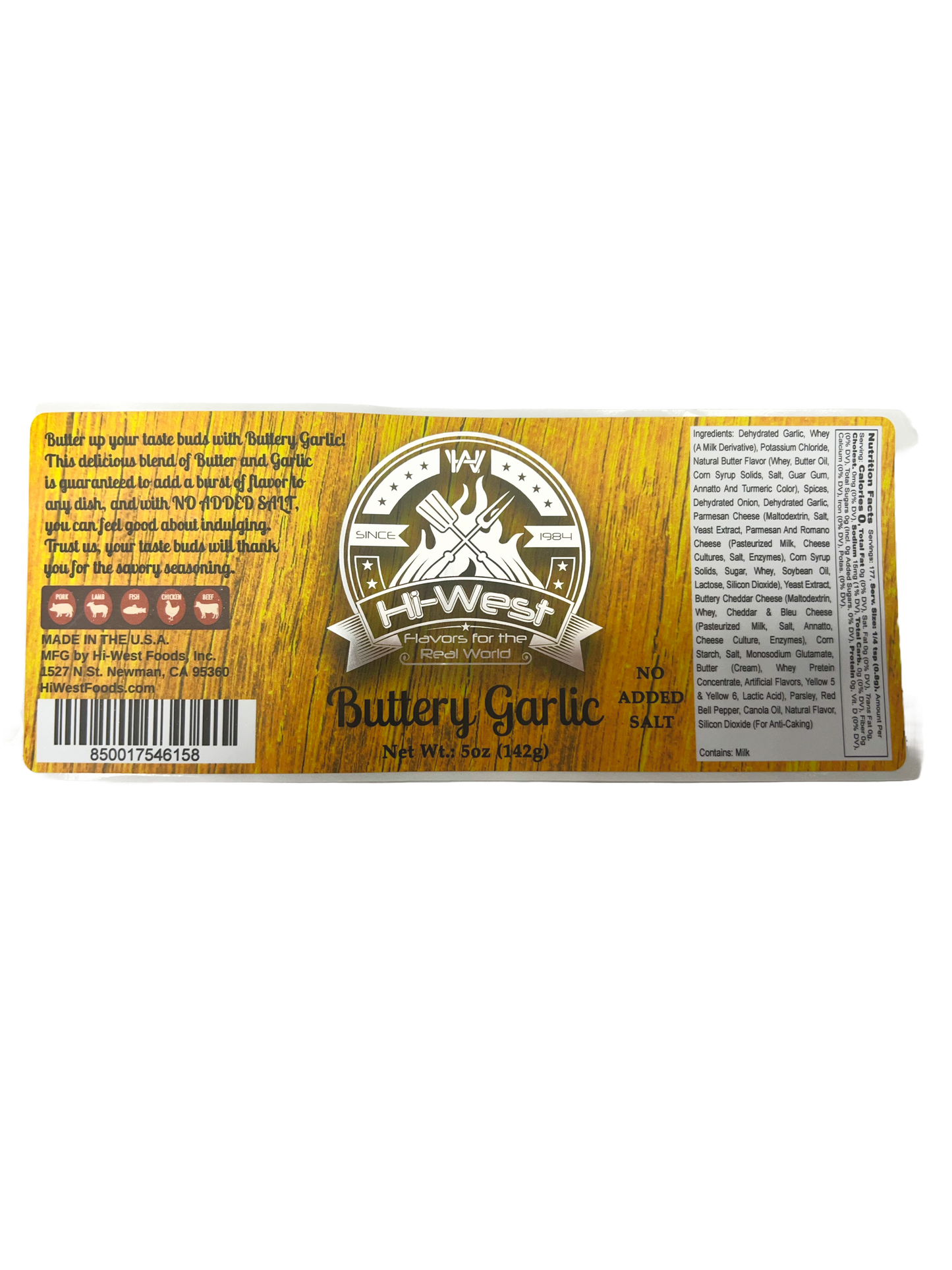 Hi-West Buttery Garlic Seasoning