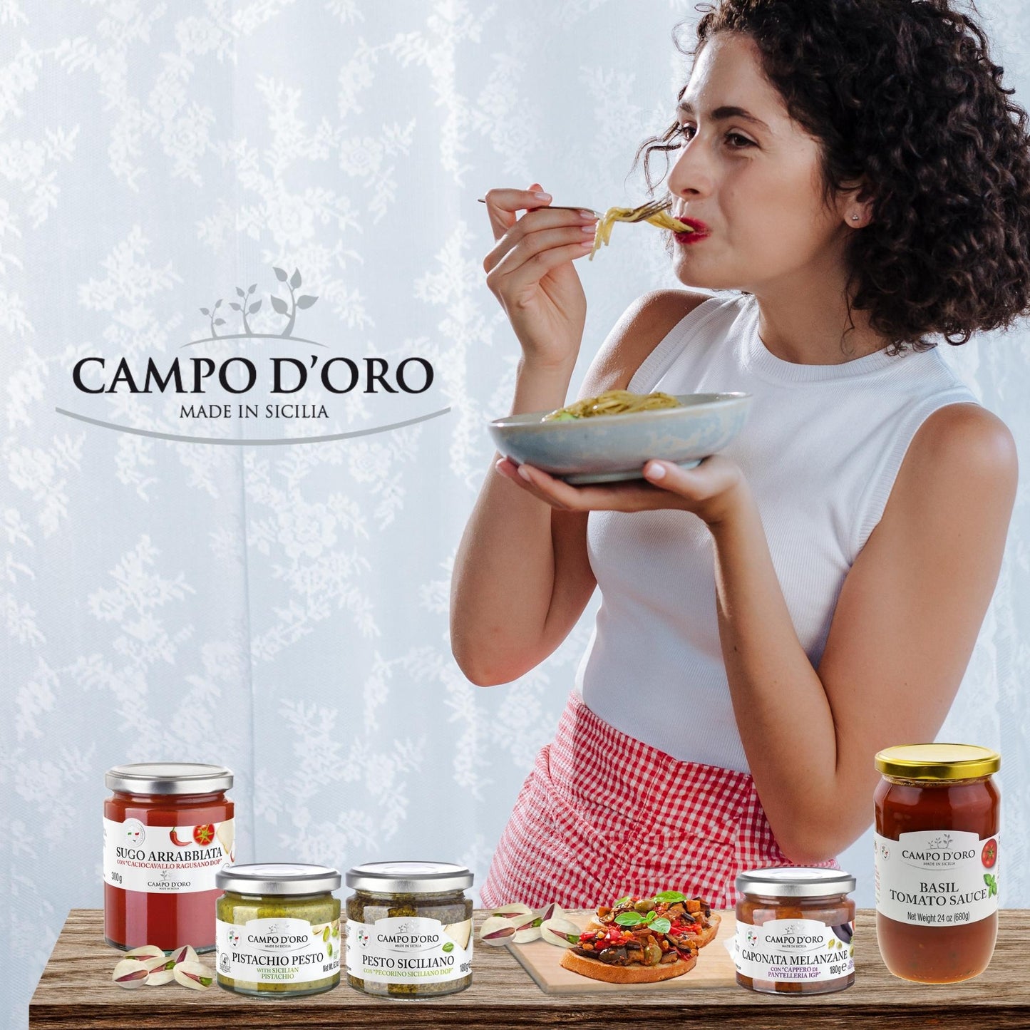 Campo D'Oro,  Tomato with Eggplants Sauce 24 oz
