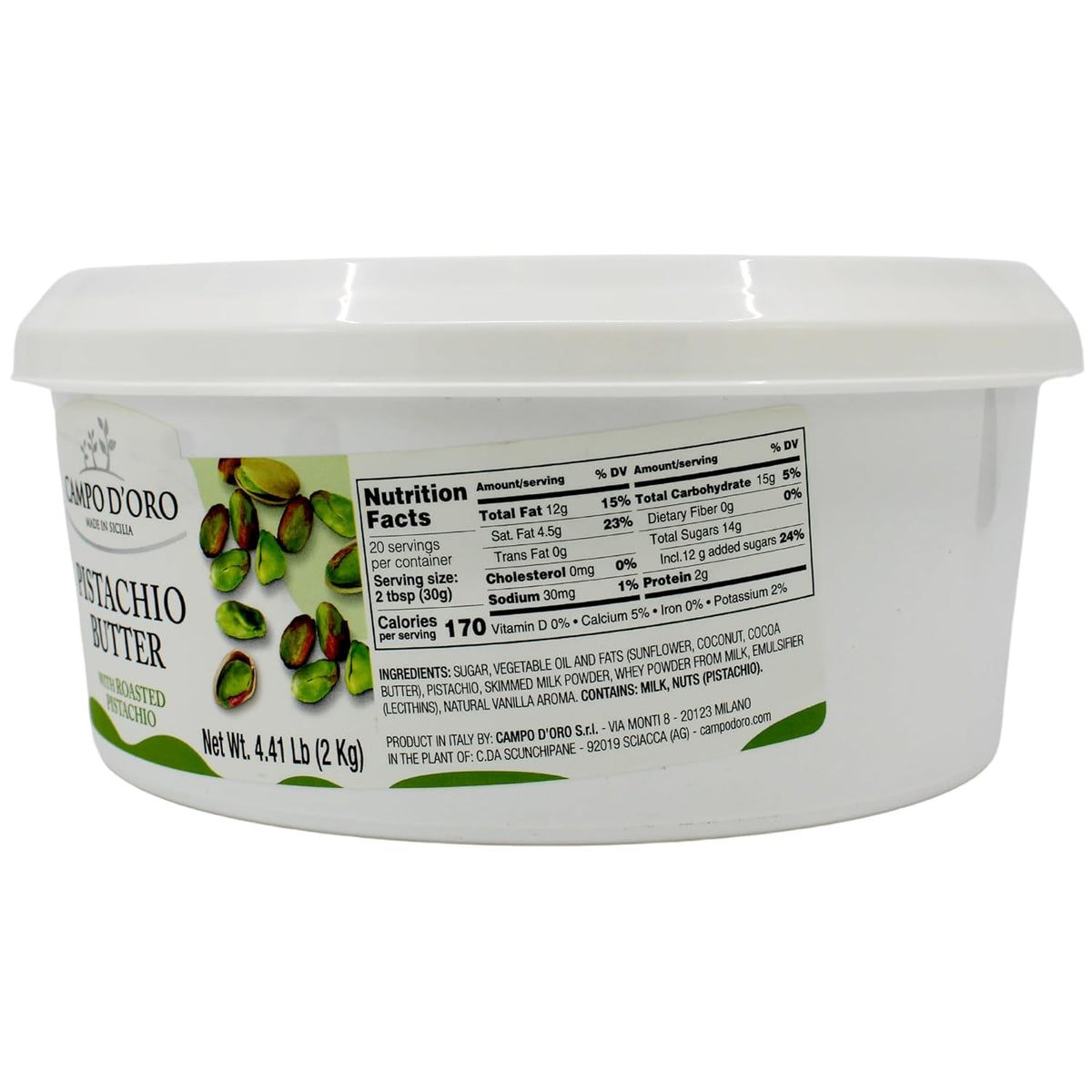 Campo D'Oro, Pistachio Butter Cream, 4.4 lb