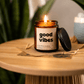 Good Vibes Amber Jar Candle 8 oz – Soy Wax Candle, Clean Burning, Non-Toxic, Handmade