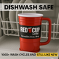 Redcupliving 24oz Reusable Red Plastic Beer Mug