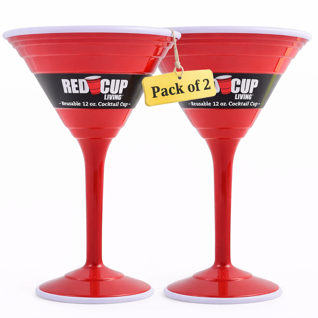 Redcupliving 12oz Reusable Double-Wall Cocktail Party Cups